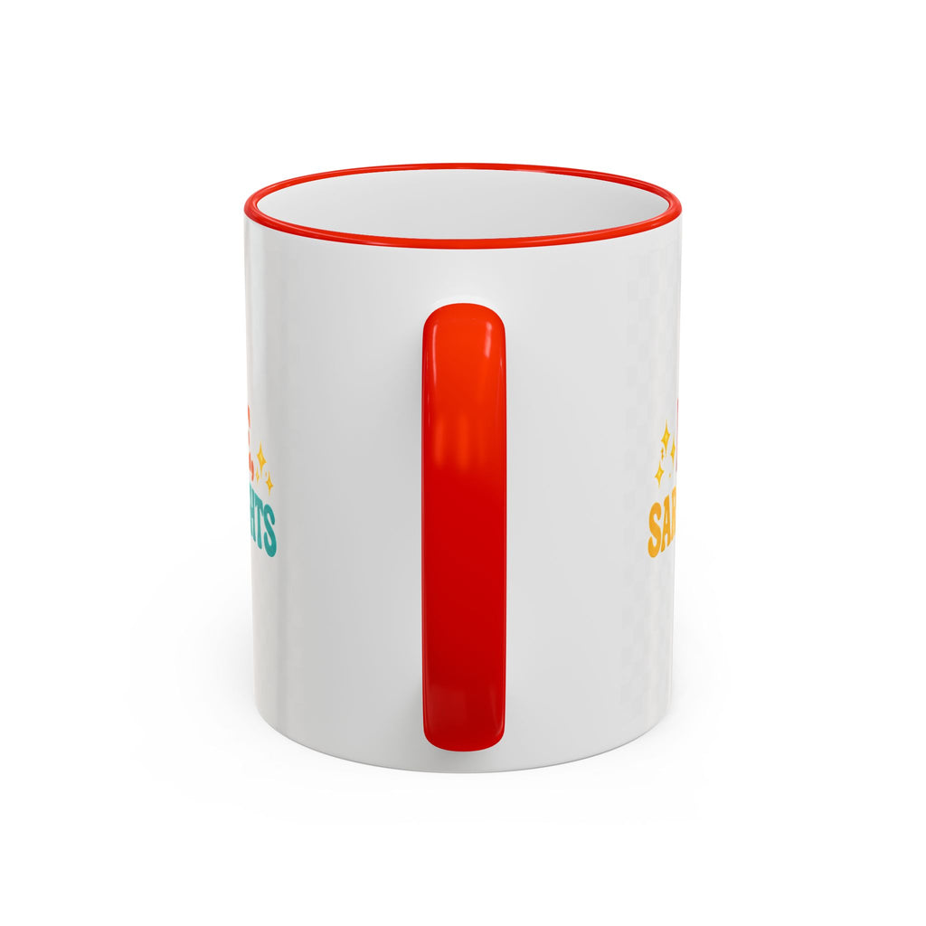 “Run on Caffeine, Chaos & Inappropriate Thoughts” Accent Funny Mug