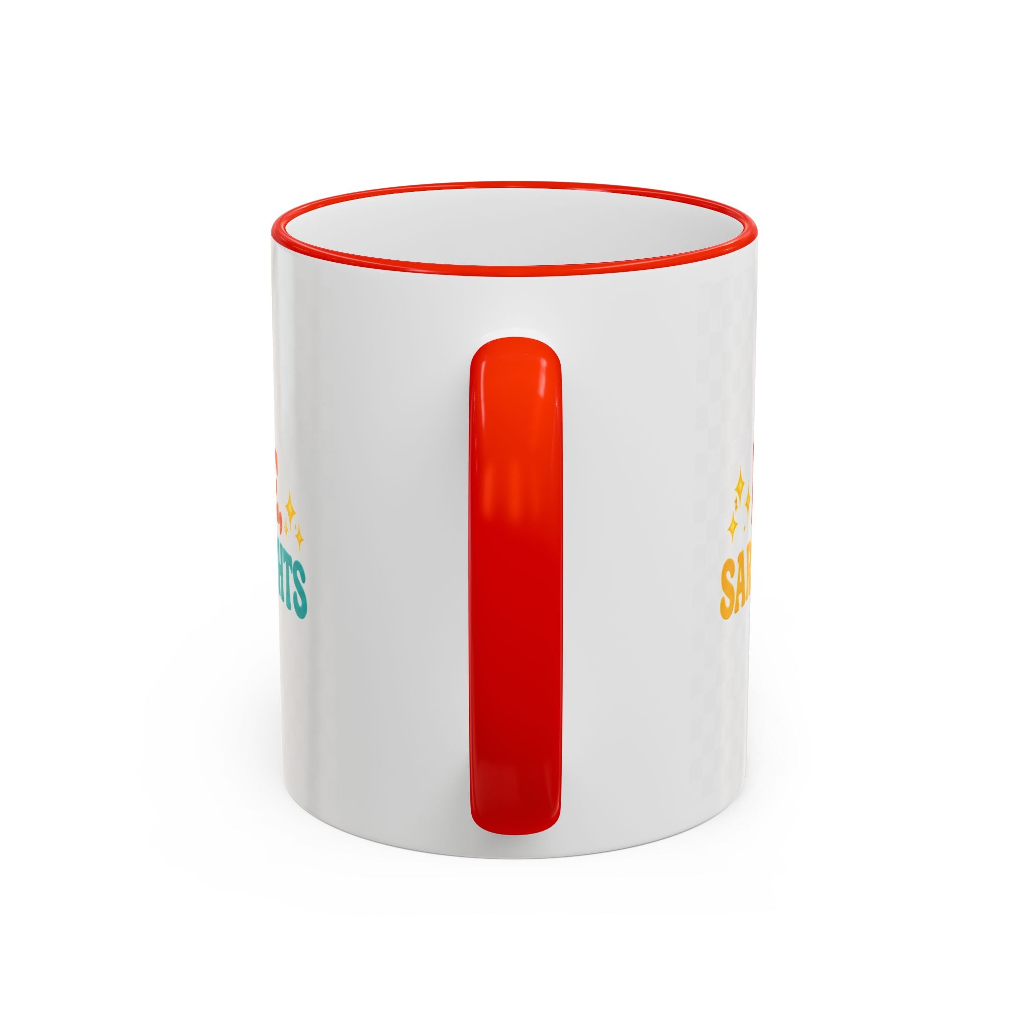 “Run on Caffeine, Chaos & Inappropriate Thoughts” Accent Funny Mug