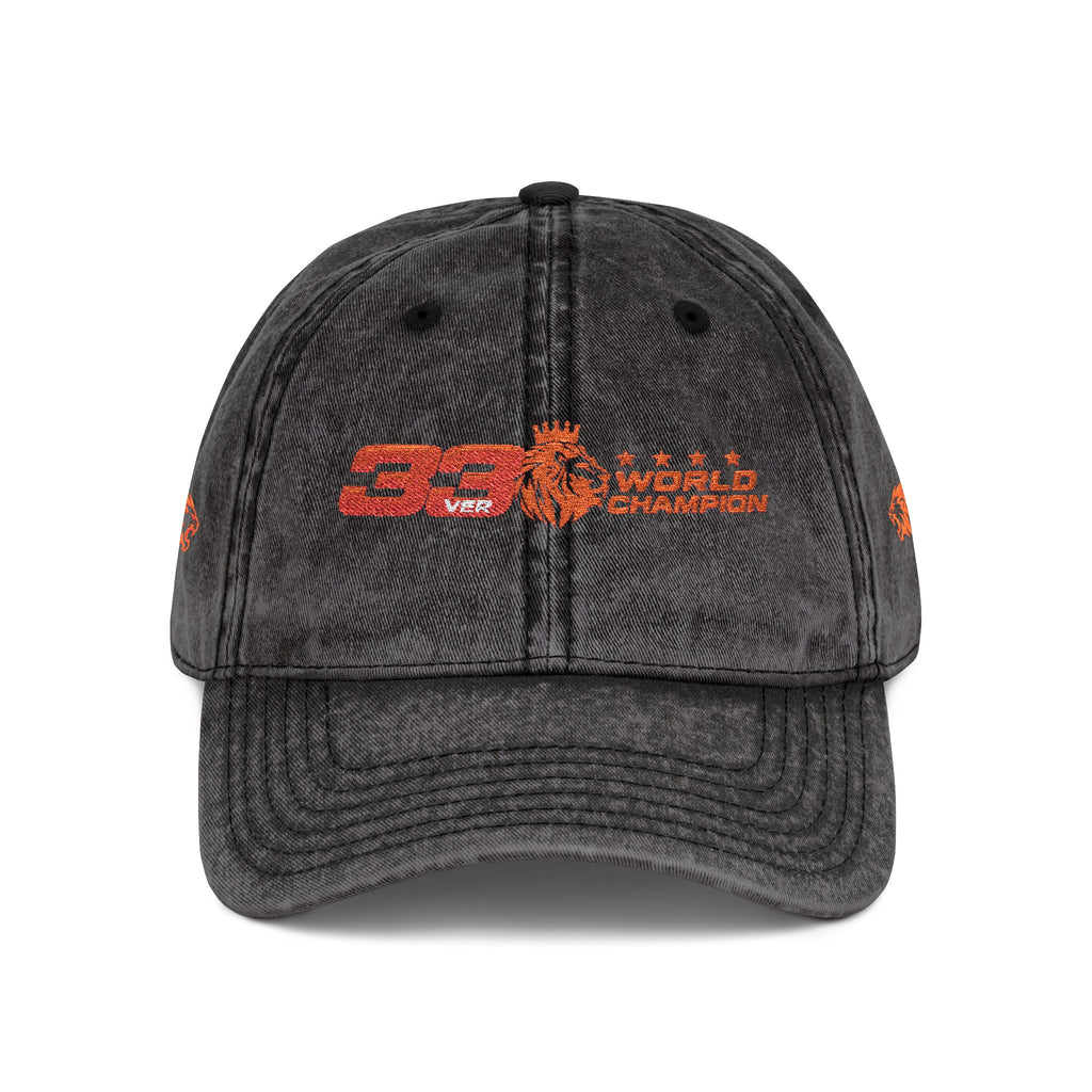 Unleash The Lion #33 Max Verstappen Vintage Embroidered Baseball Cap – Distressed Retro Logo Hat