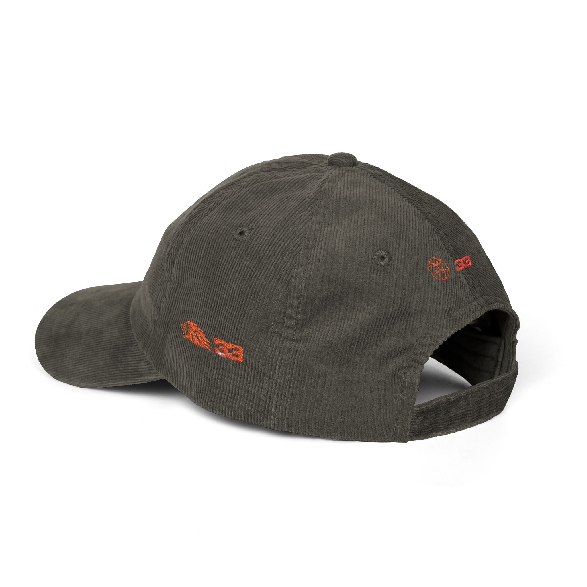 'Unleash the Lion #33' Embroidered Patch Corduroy Vintage Cap