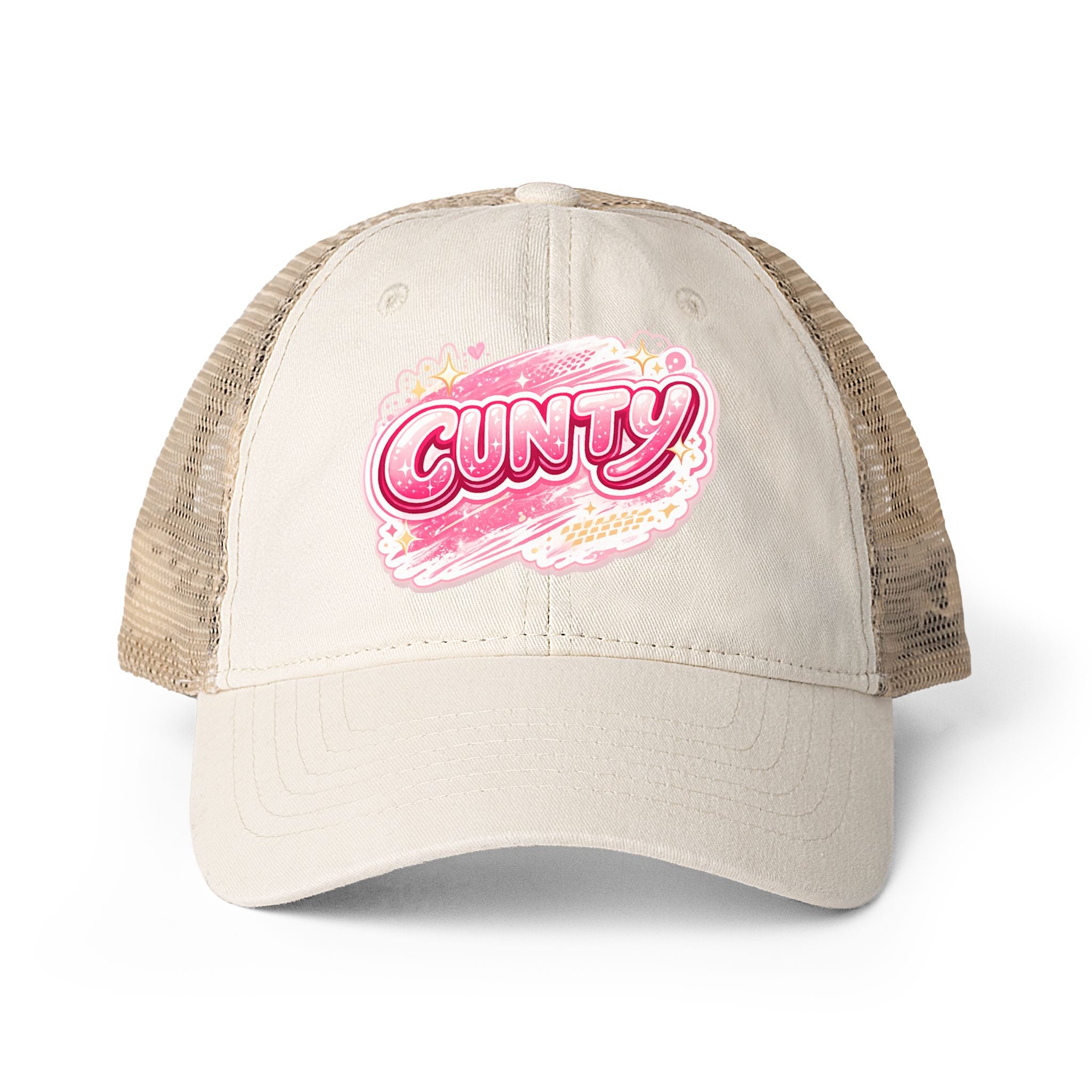 CUNTY Women's Washed Mesh-Back Cap