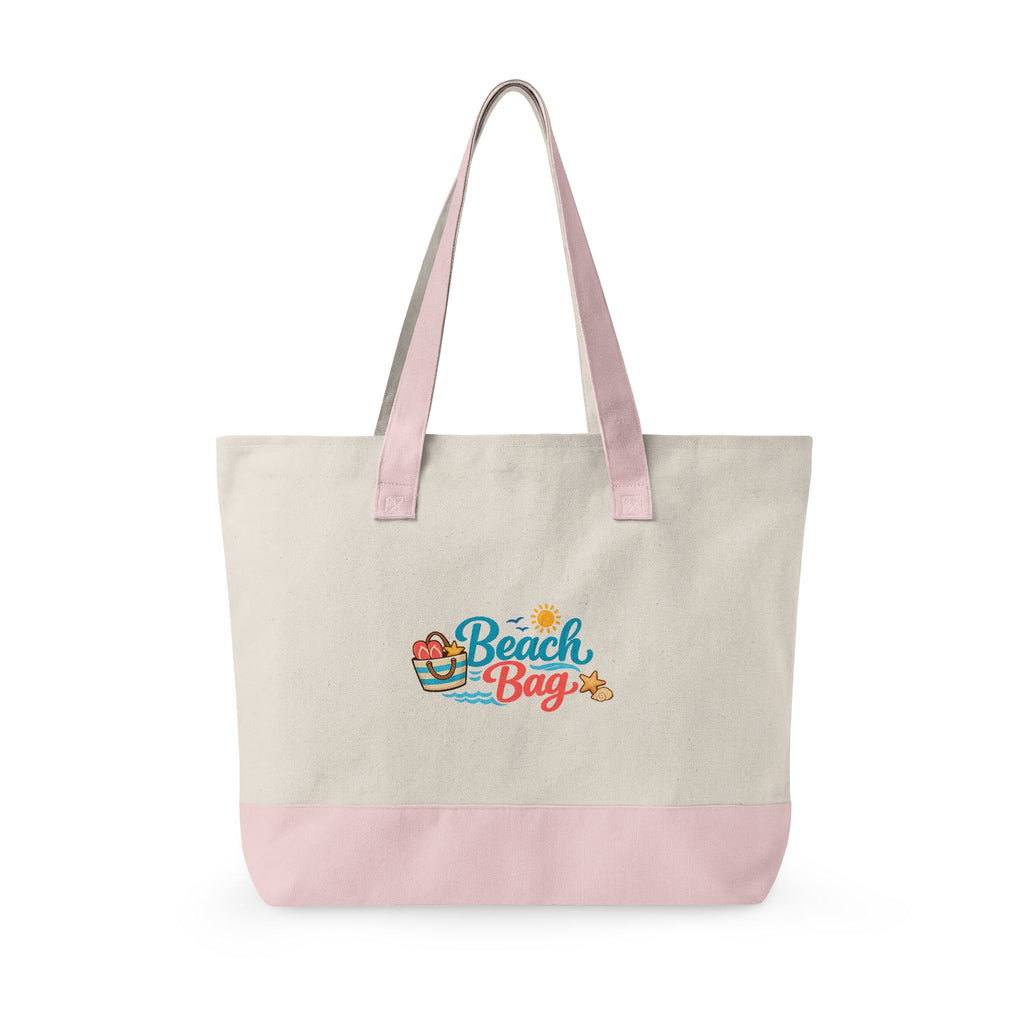 Floral Sugar Skull & 'Beach Bag' Zippered Tote