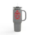 40oz Insulated Travel Mug — Red Lion Emblem "#UNLEASHTHELION"