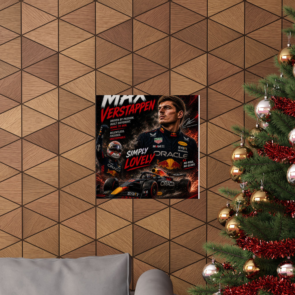 Max Verstappen Matte Poster — Vertical Racing Print