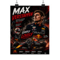 Max Verstappen Matte Poster — Vertical Racing Print
