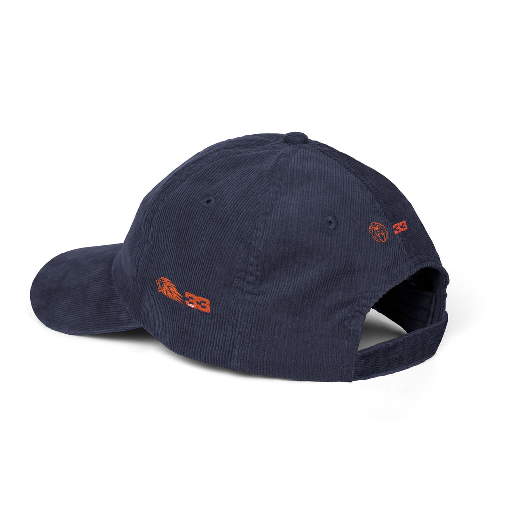 'Unleash the Lion #33' Embroidered Patch Corduroy Vintage Cap