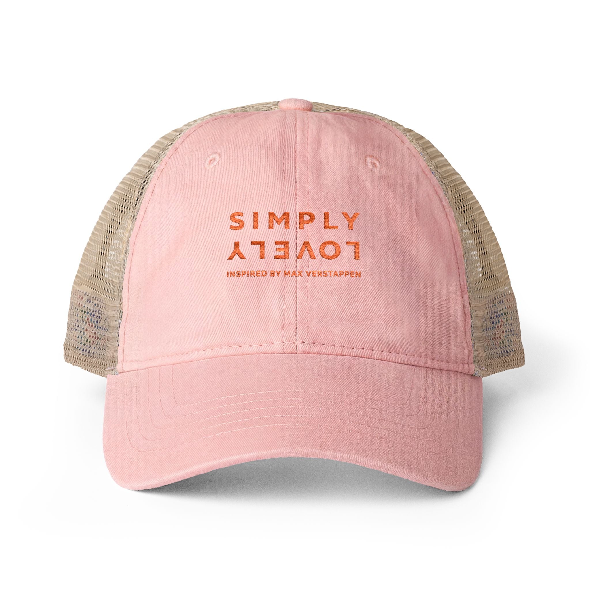 "SIMPLY LOVELY" Women's Washed Mesh-Back Cap