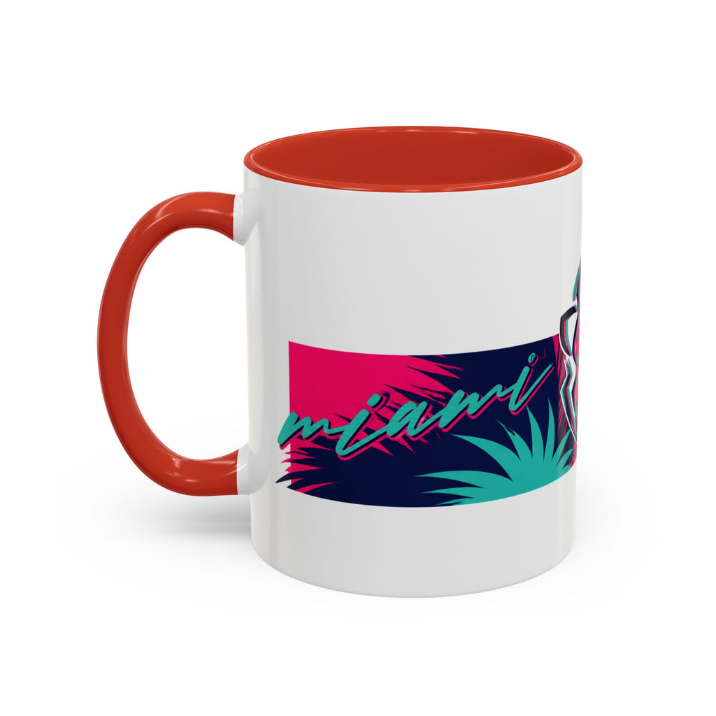 Verstappen Tropical Viper Accent Coffee Mug — Neon Palm Beach Design