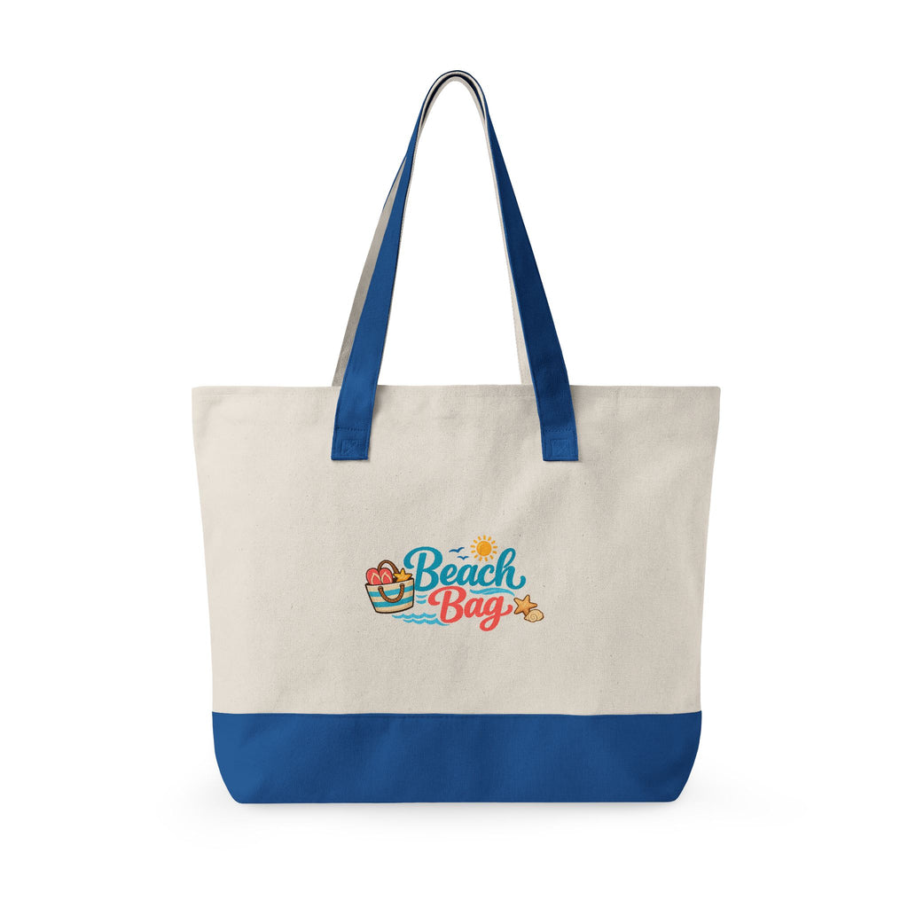 Floral Sugar Skull & 'Beach Bag' Zippered Tote