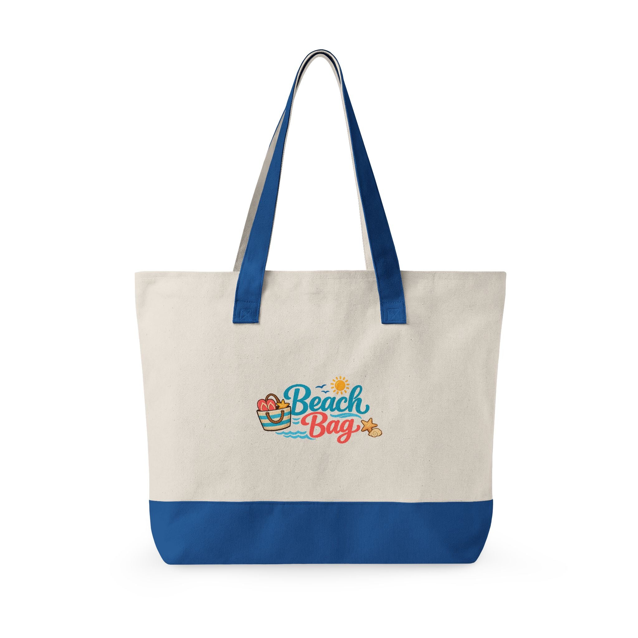 Floral Sugar Skull & 'Beach Bag' Zippered Tote