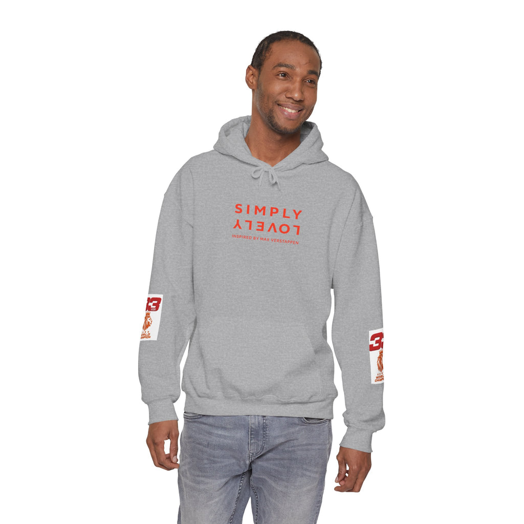Hoodie - "SIMPLY LOVELY" Graphic Hoodie with Red Tiger Logo