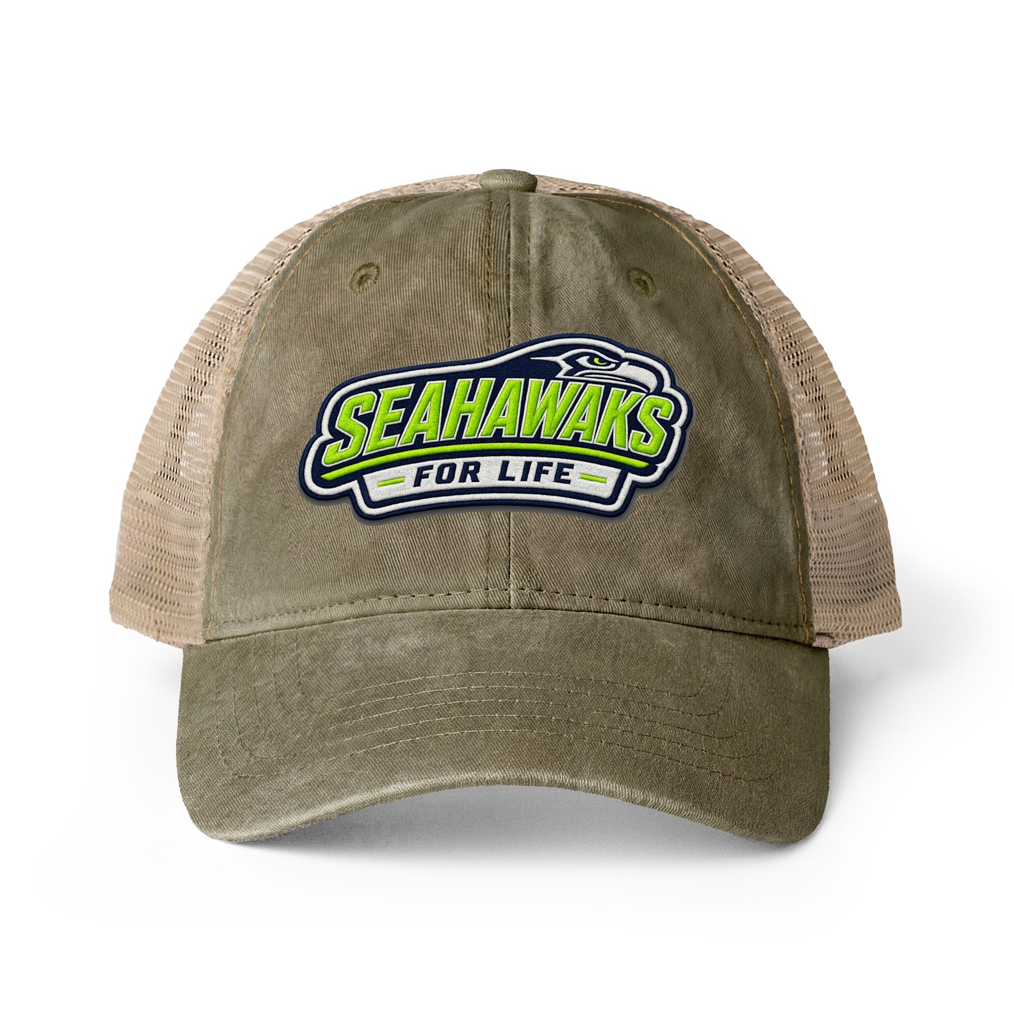 Seahawks for Life Women's Washed Mesh-Back Cap