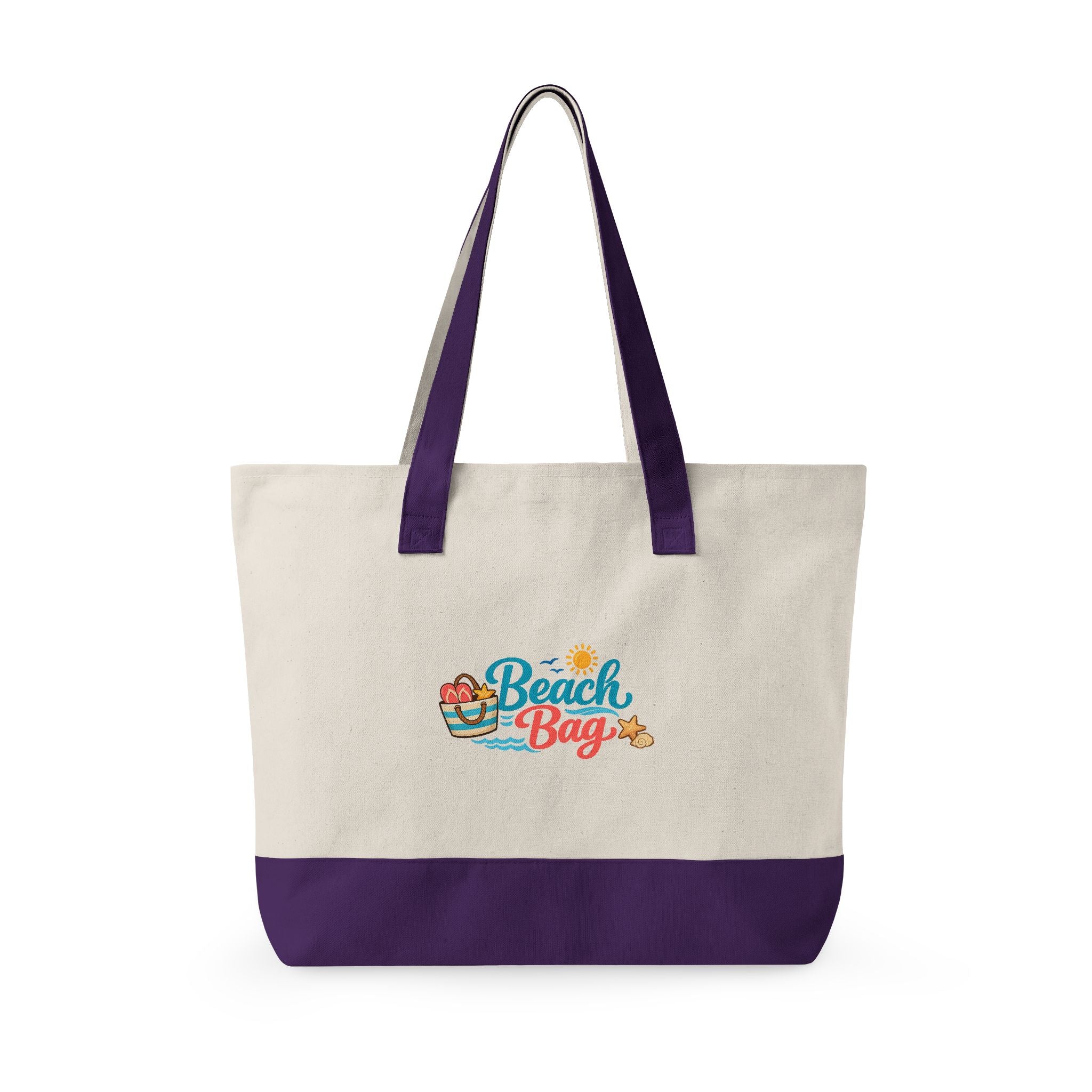 Floral Sugar Skull & 'Beach Bag' Zippered Tote