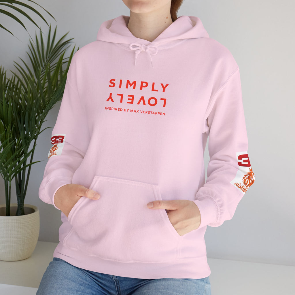 Hoodie - "SIMPLY LOVELY" Graphic Hoodie with Red Tiger Logo