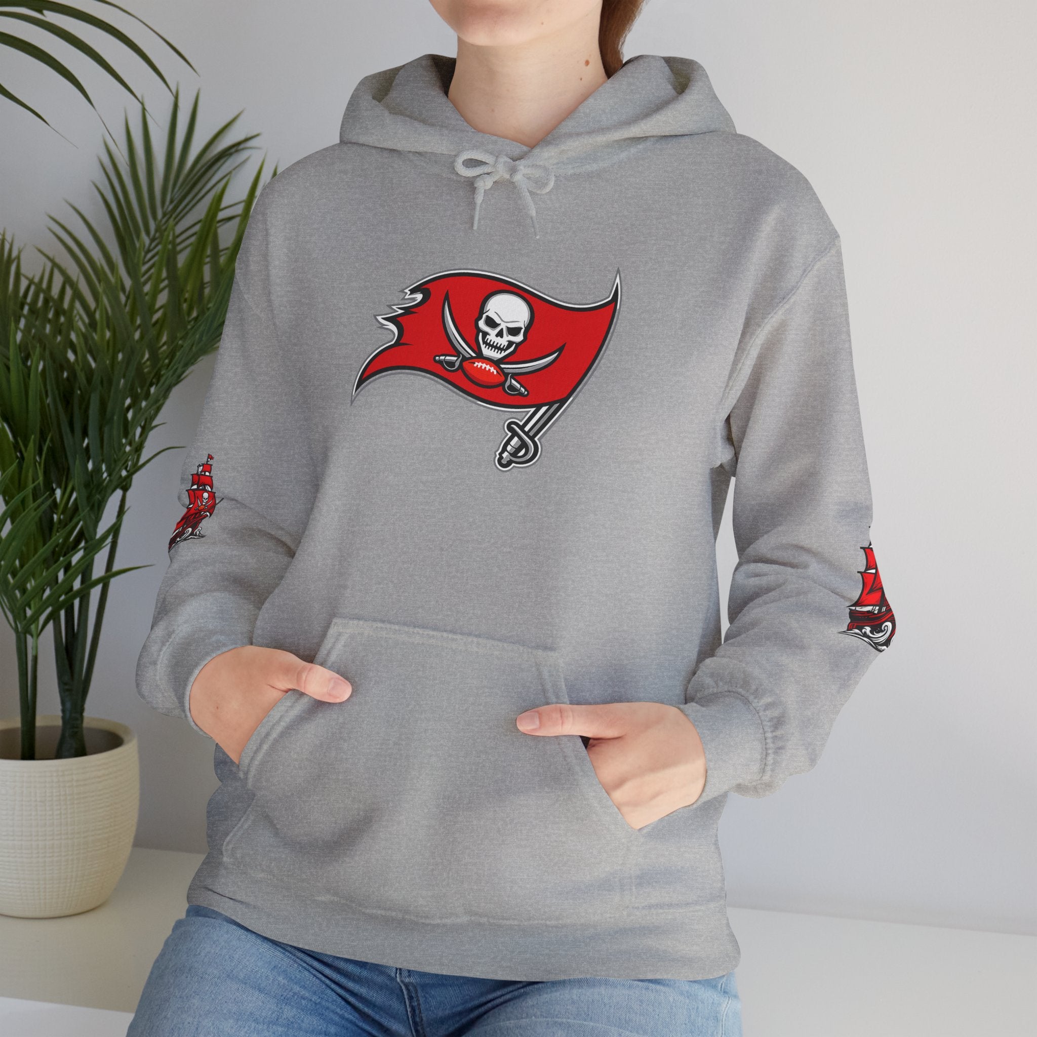 Buccaneers Skull Flag Hoodie — Tampa Bay Football Fan Pullover Personalize it