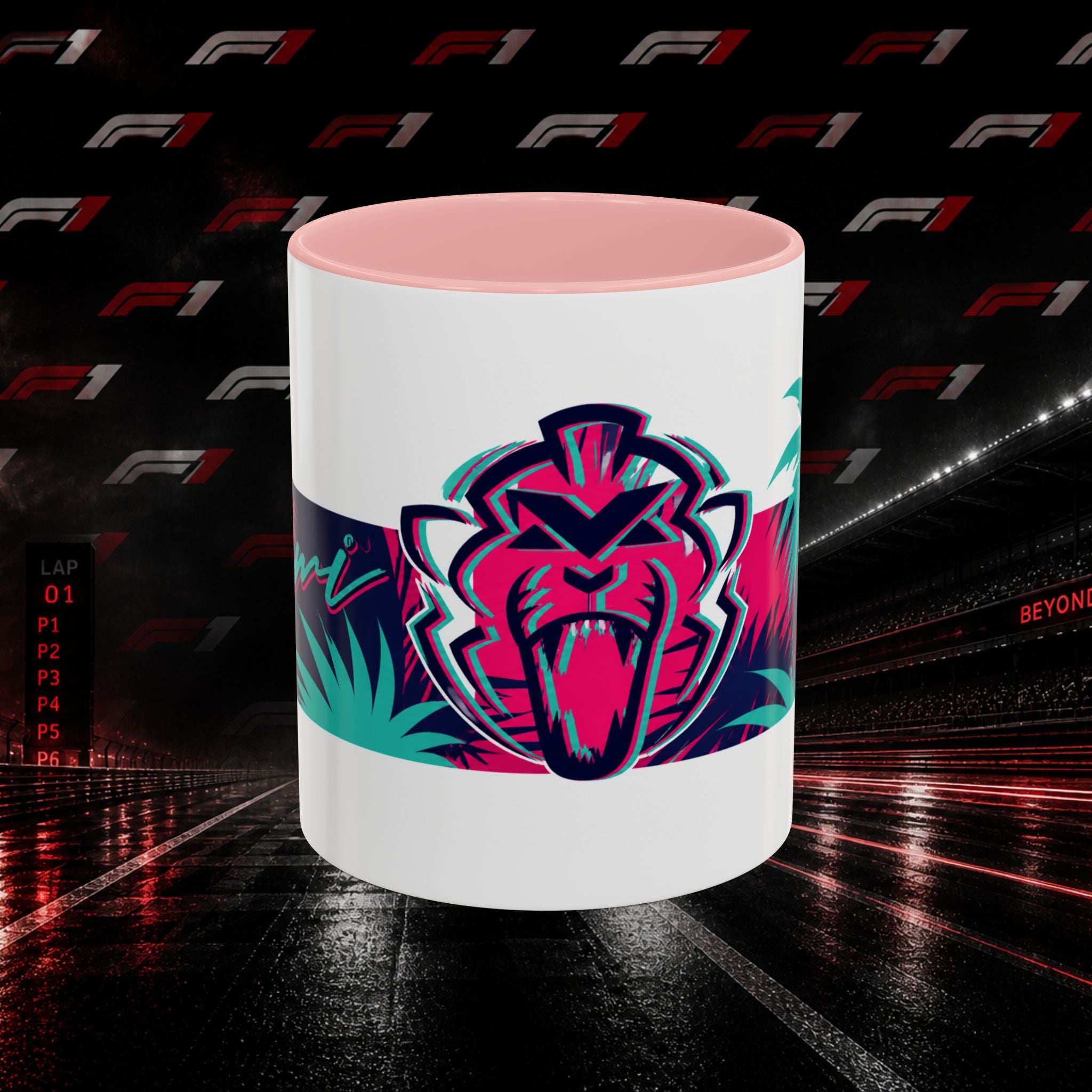 Verstappen Tropical Viper Accent Coffee Mug — Neon Palm Beach Design