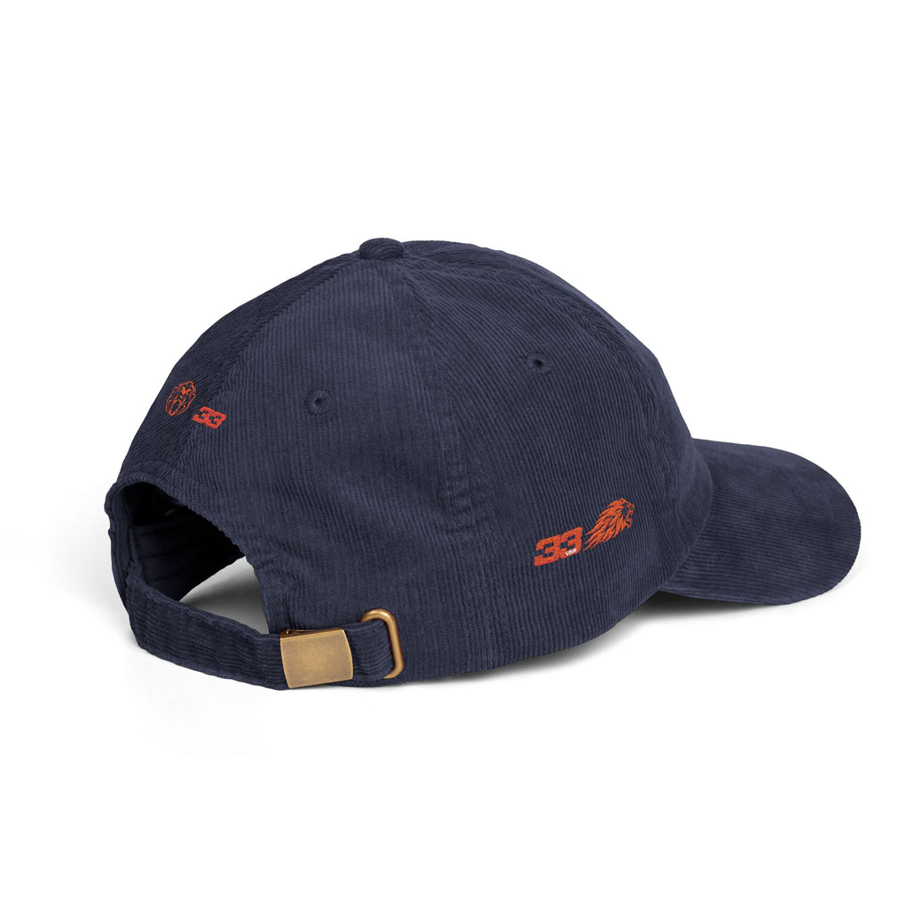 'Unleash the Lion #33' Embroidered Patch Corduroy Vintage Cap
