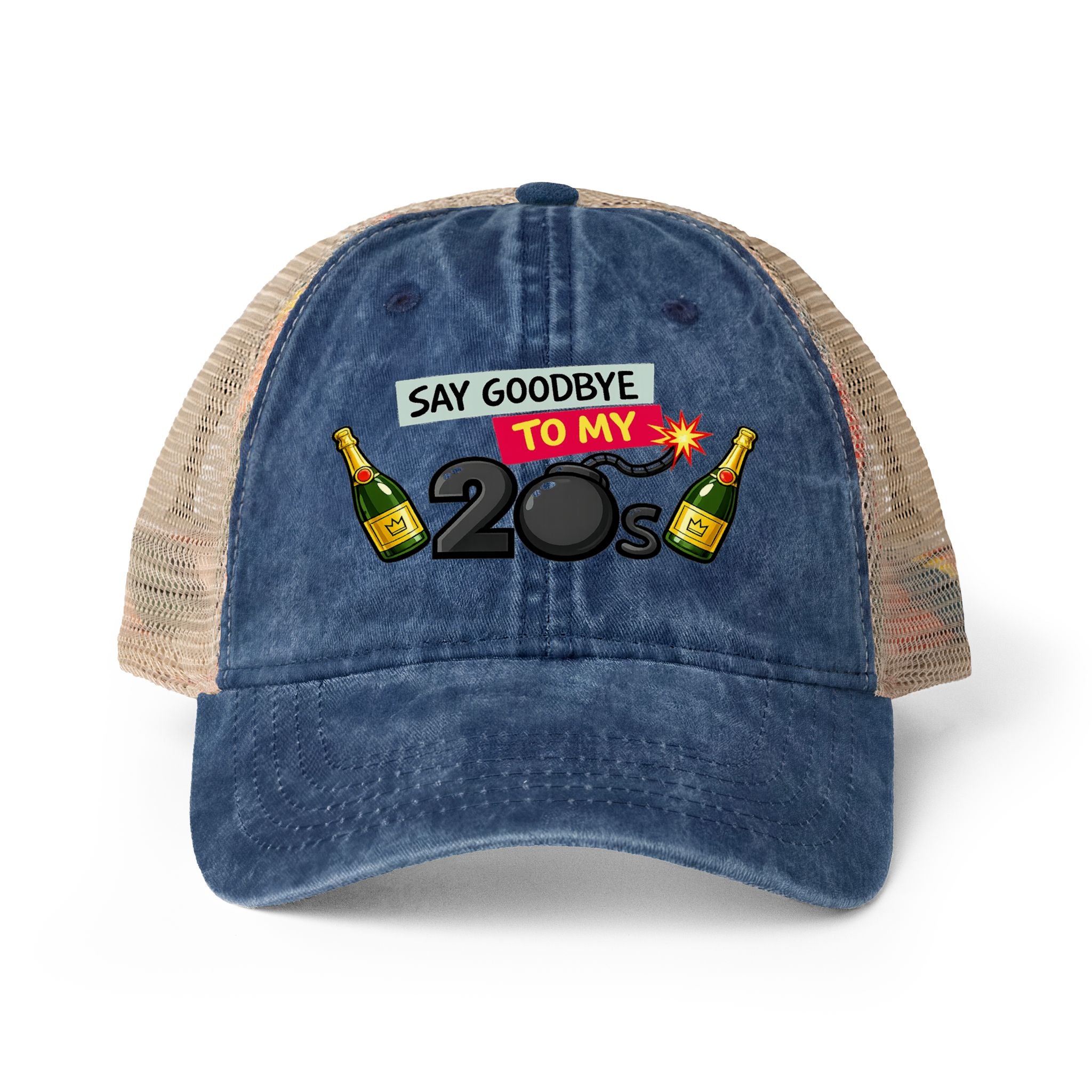 Good-Bye To My 20's Women's Washed Mesh-Back Cap