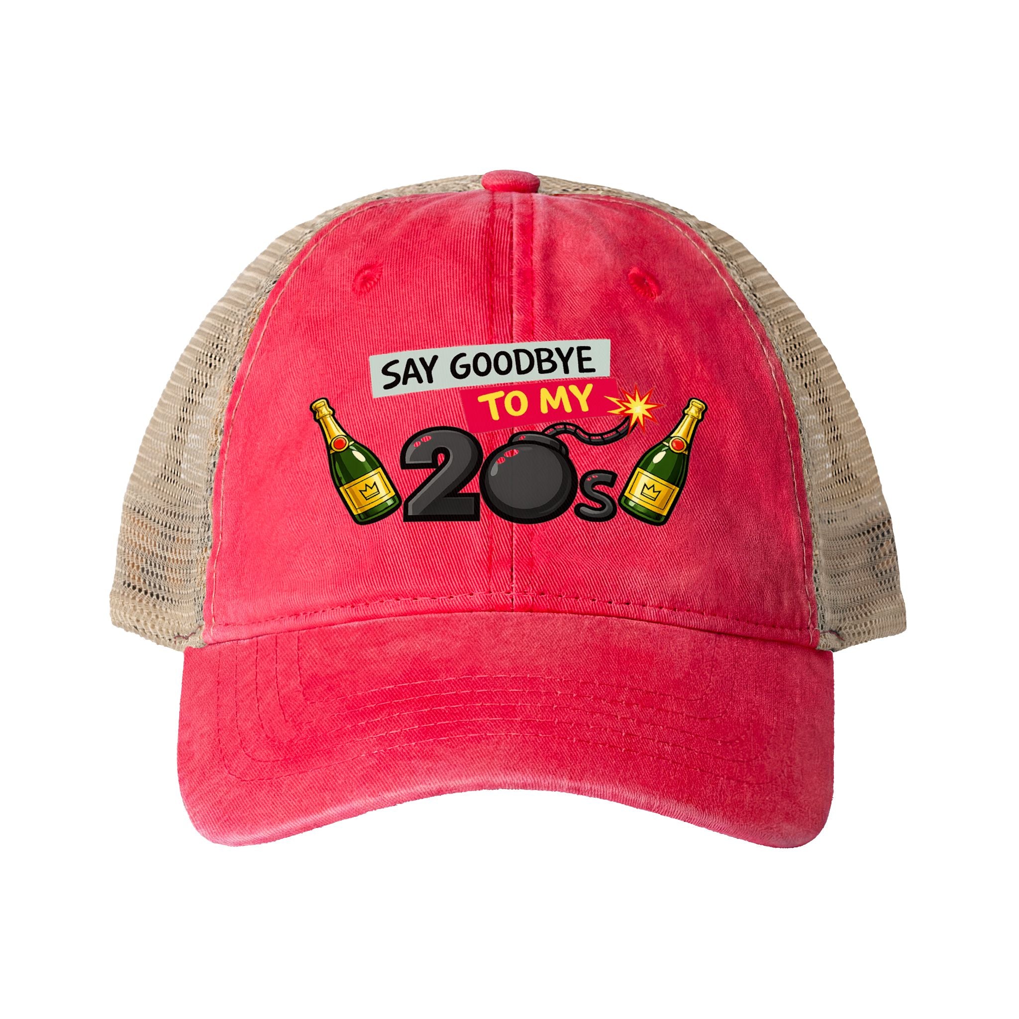 Good-Bye To My 20's Women's Washed Mesh-Back Cap