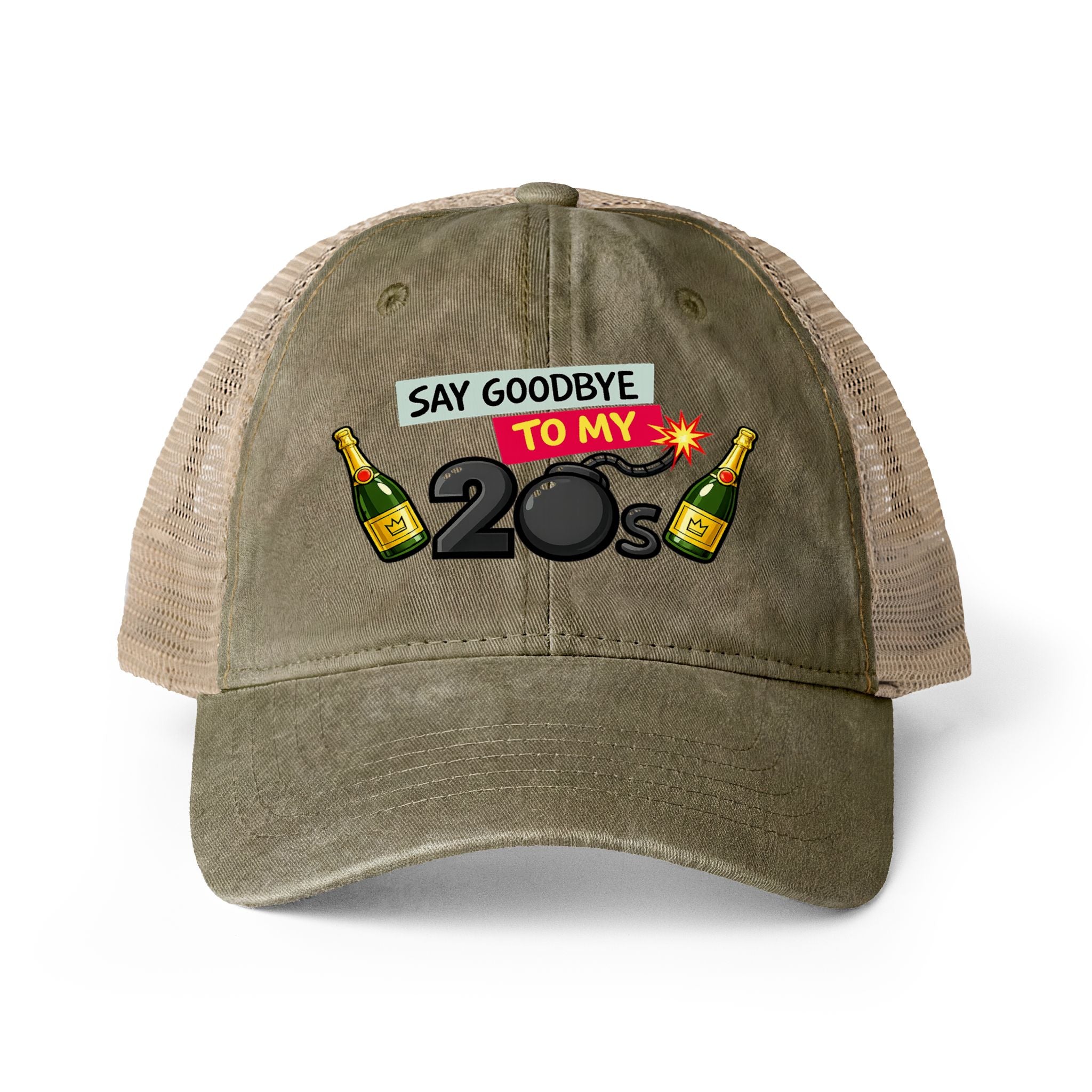 Good-Bye To My 20's Women's Washed Mesh-Back Cap