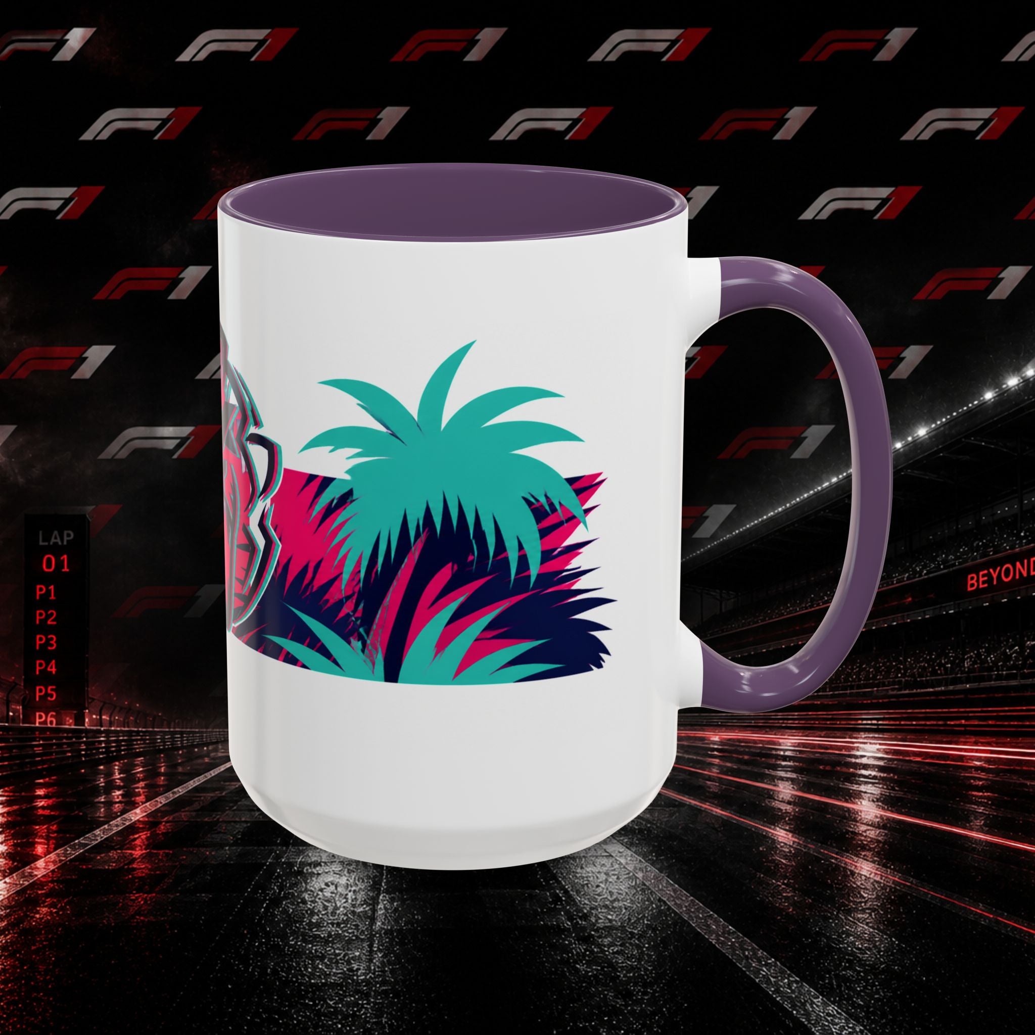 Verstappen Tropical Viper Accent Coffee Mug — Neon Palm Beach Design