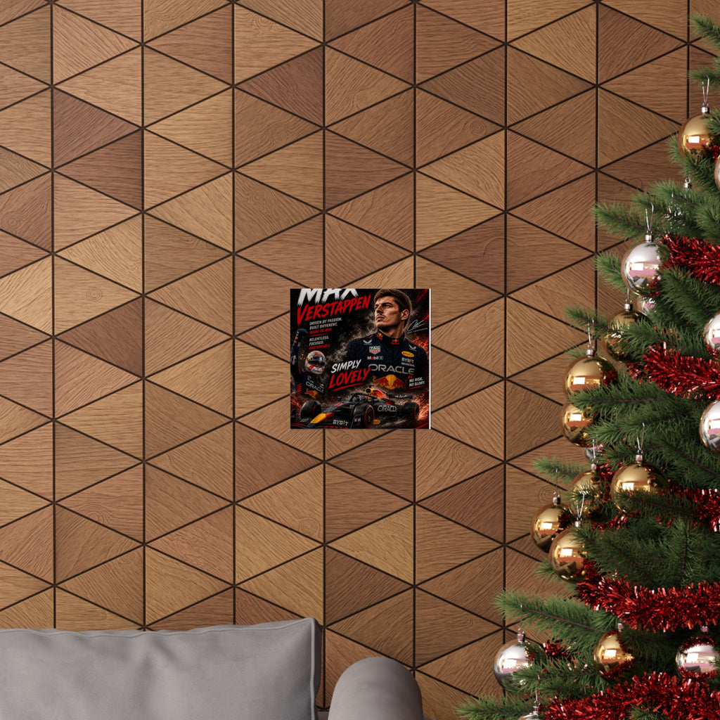 Max Verstappen Matte Poster — Vertical Racing Print