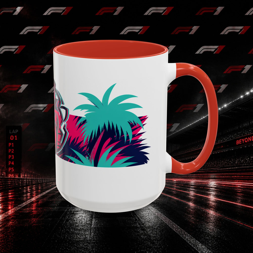 Verstappen Tropical Viper Accent Coffee Mug — Neon Palm Beach Design