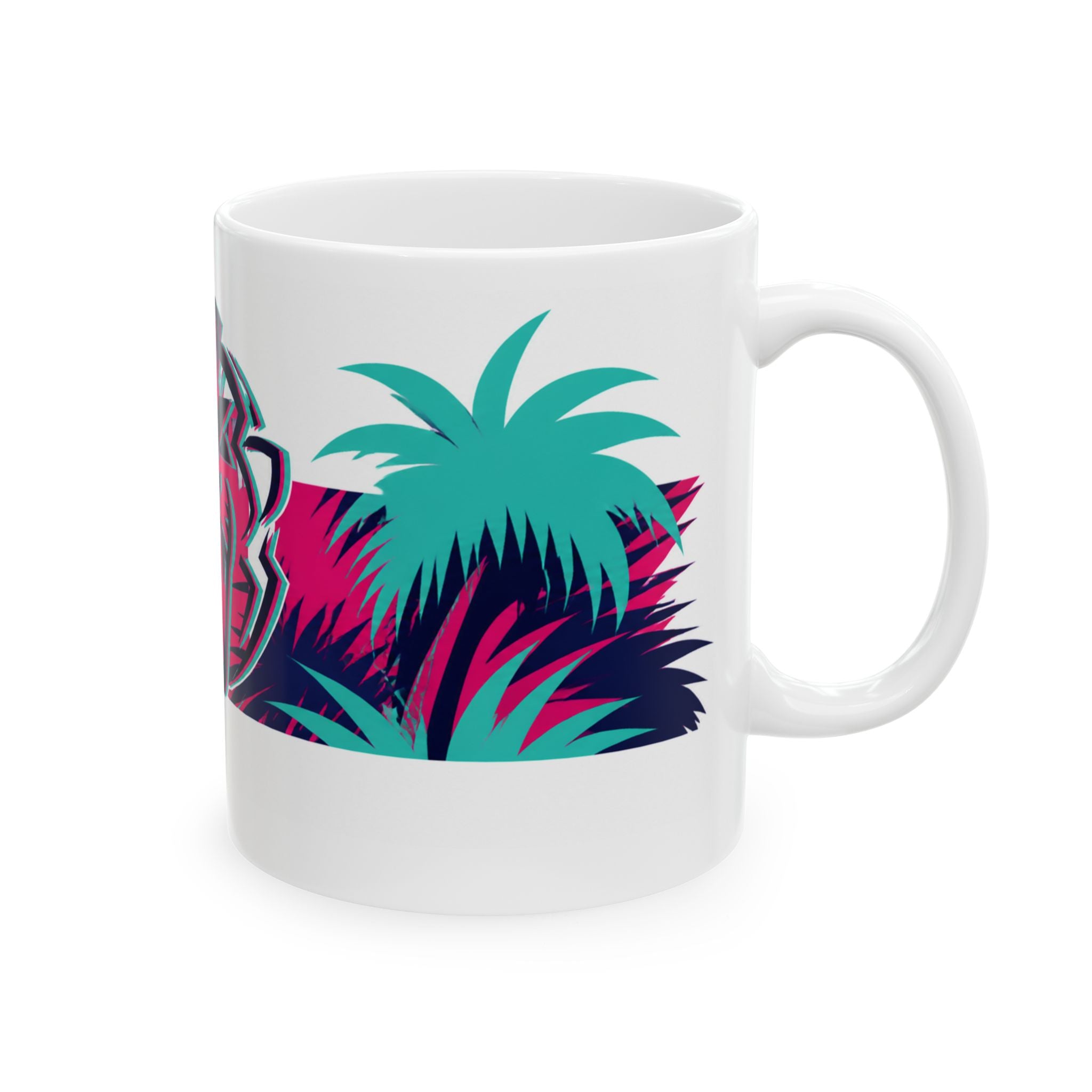 Verstappen Ceramic Mug — Neon Tribal Lion Graphic Coffee Cup (11oz,15oz)