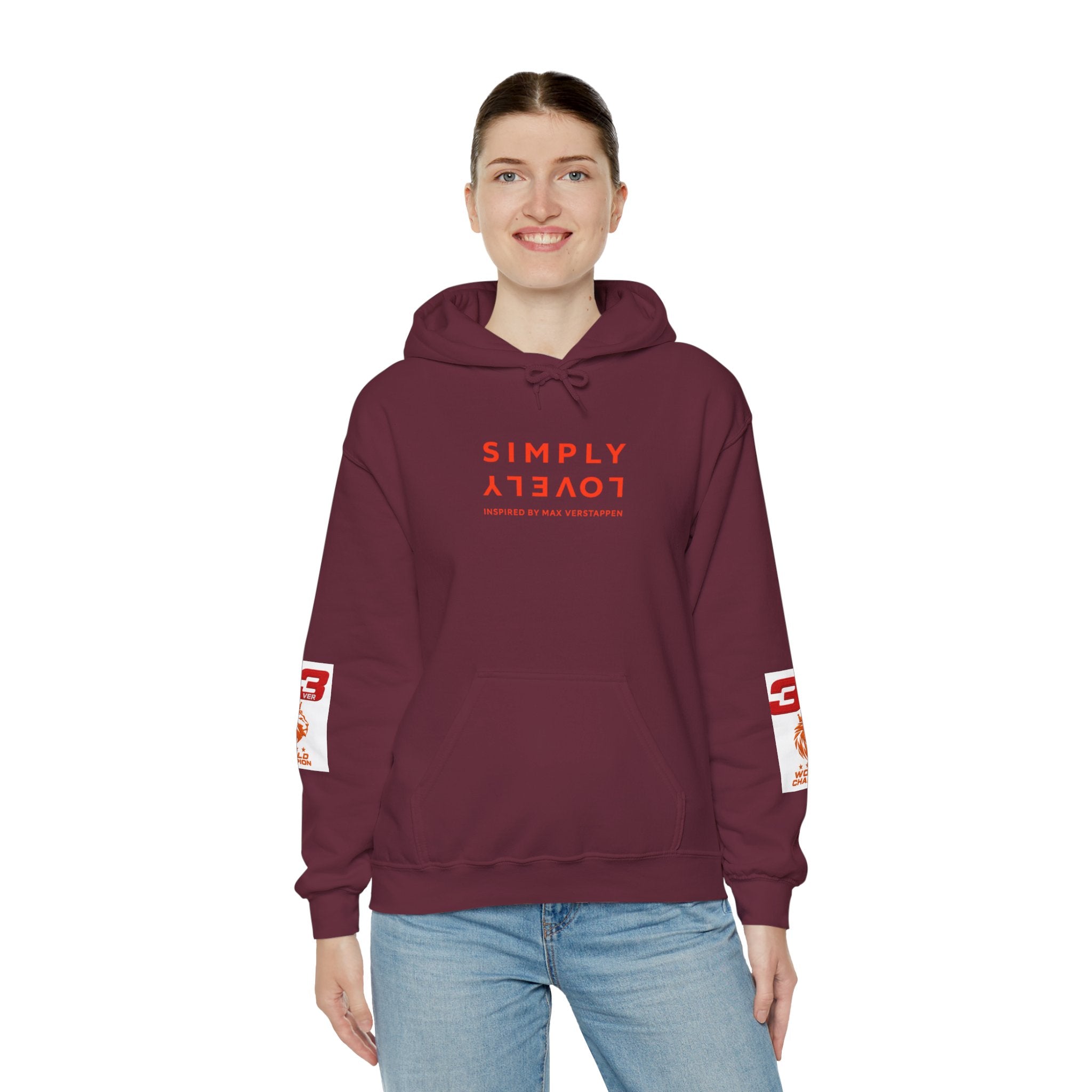 Hoodie - "SIMPLY LOVELY" Graphic Hoodie with Red Tiger Logo