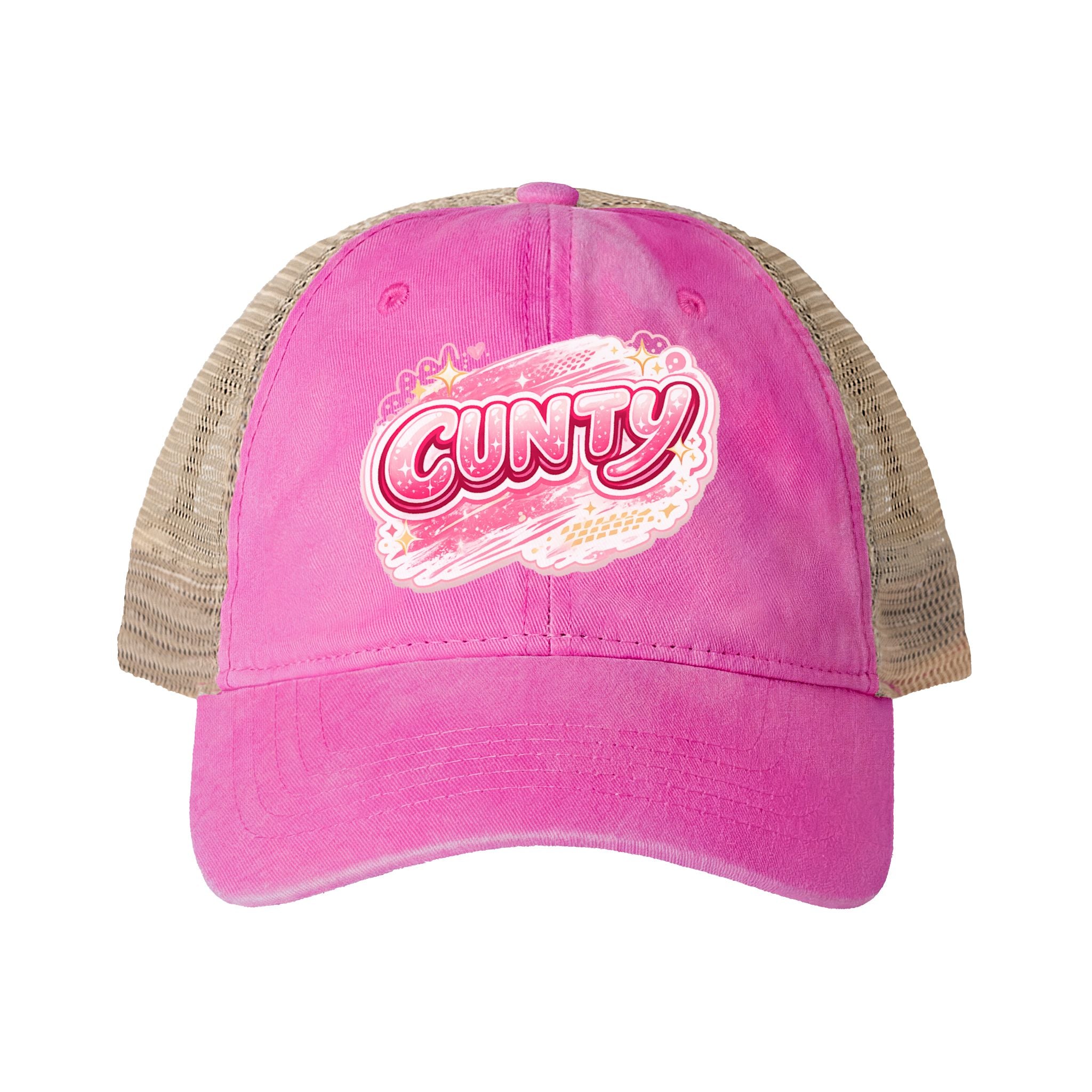 CUNTY Women's Washed Mesh-Back Cap