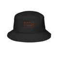 Simply Lovely Embroidered Bucket Hat — Minimal Retro Logo Sun Hat