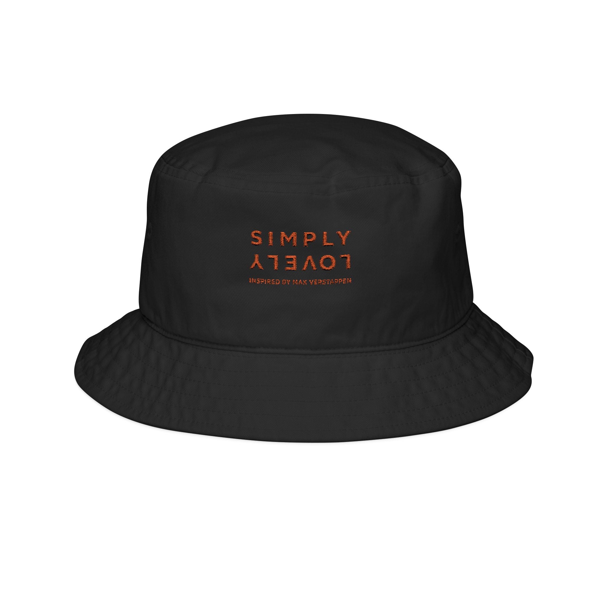 Simply Lovely Embroidered Bucket Hat — Minimal Retro Logo Sun Hat