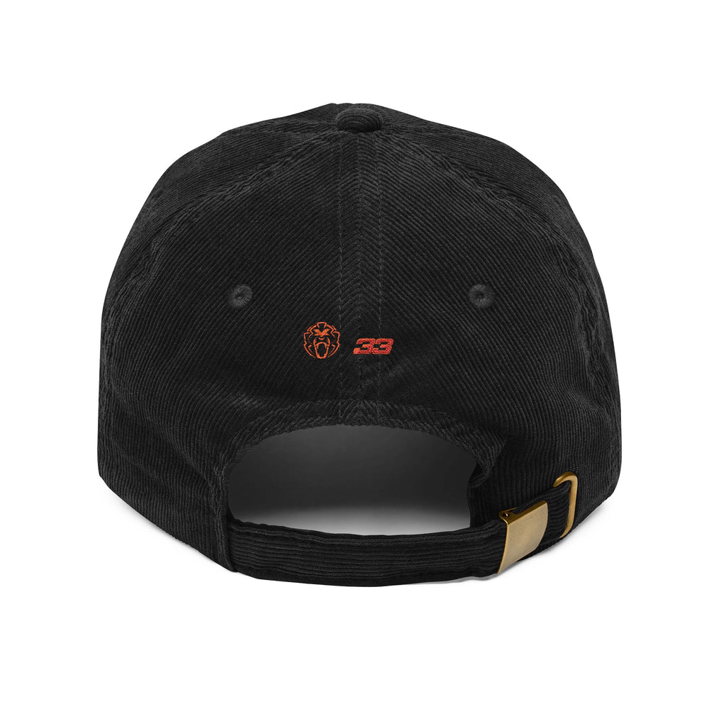 'Unleash the Lion #33' Embroidered Patch Corduroy Vintage Cap