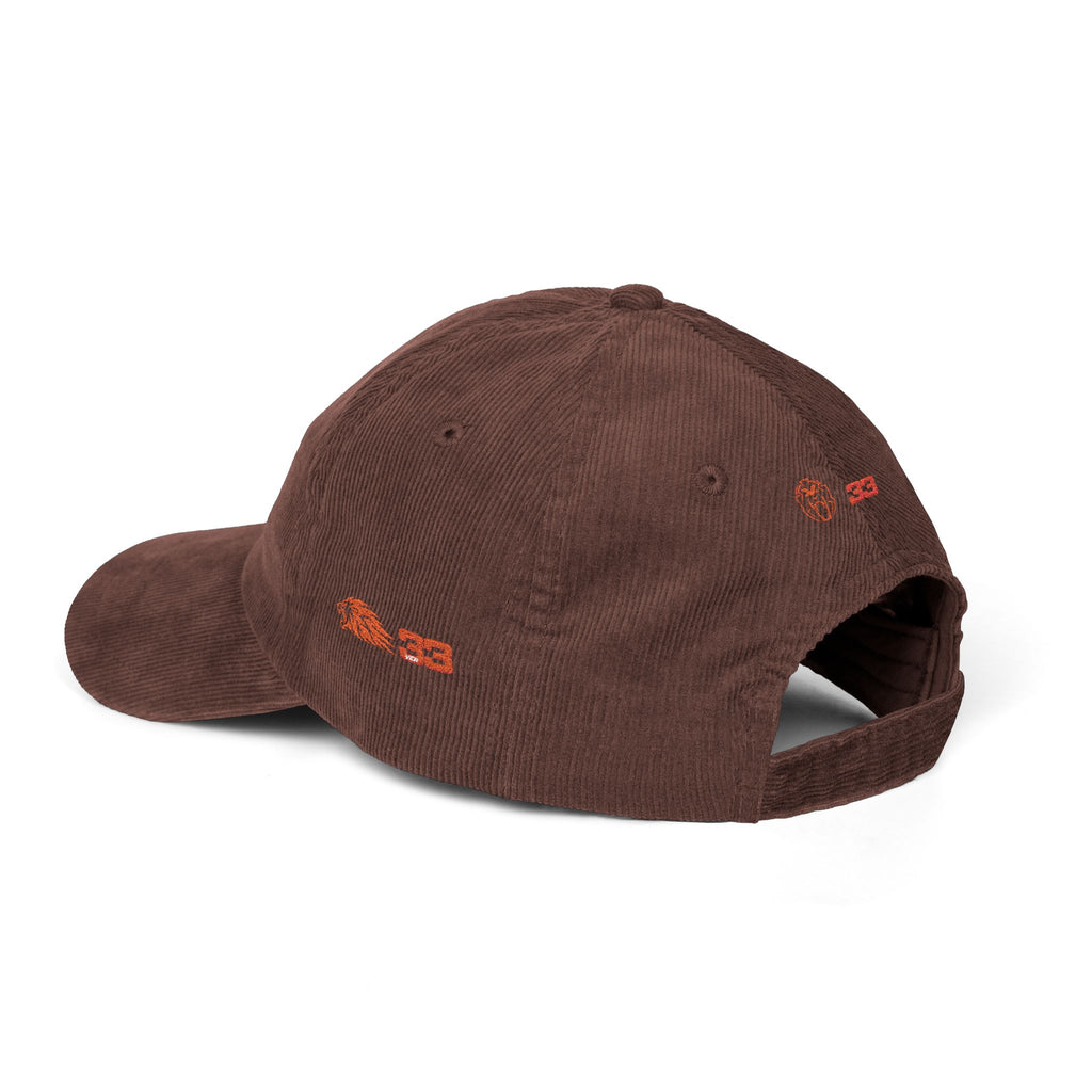 'Unleash the Lion #33' Embroidered Patch Corduroy Vintage Cap