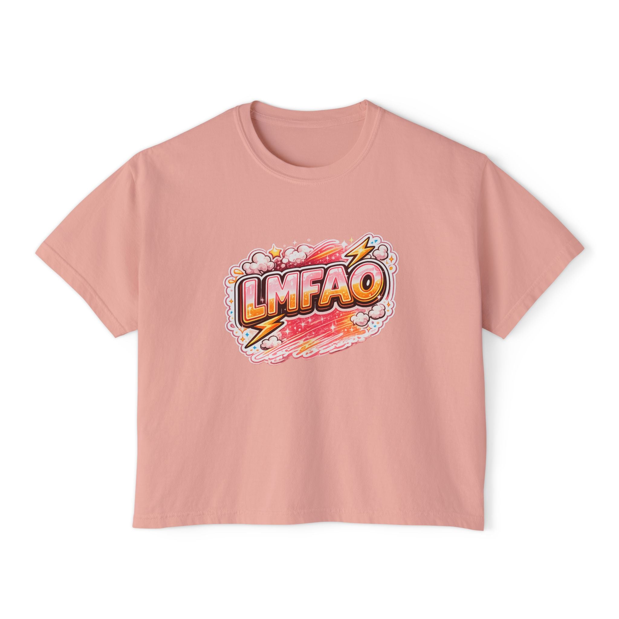 LMFAO Graphic Boxy Tee — Women's Casual Crop T‑Shirt