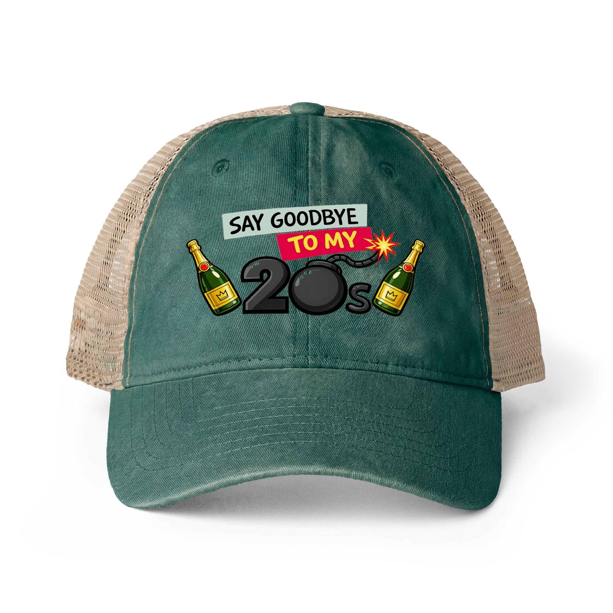 Good-Bye To My 20's Women's Washed Mesh-Back Cap