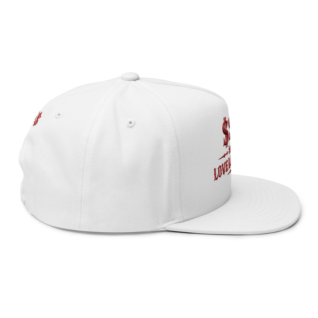 $$$ is My Love Language" Embroidered Snapback Flat Bill Cap