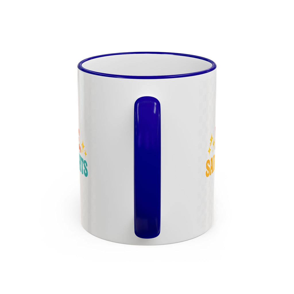 “Run on Caffeine, Chaos & Inappropriate Thoughts” Accent Funny Mug