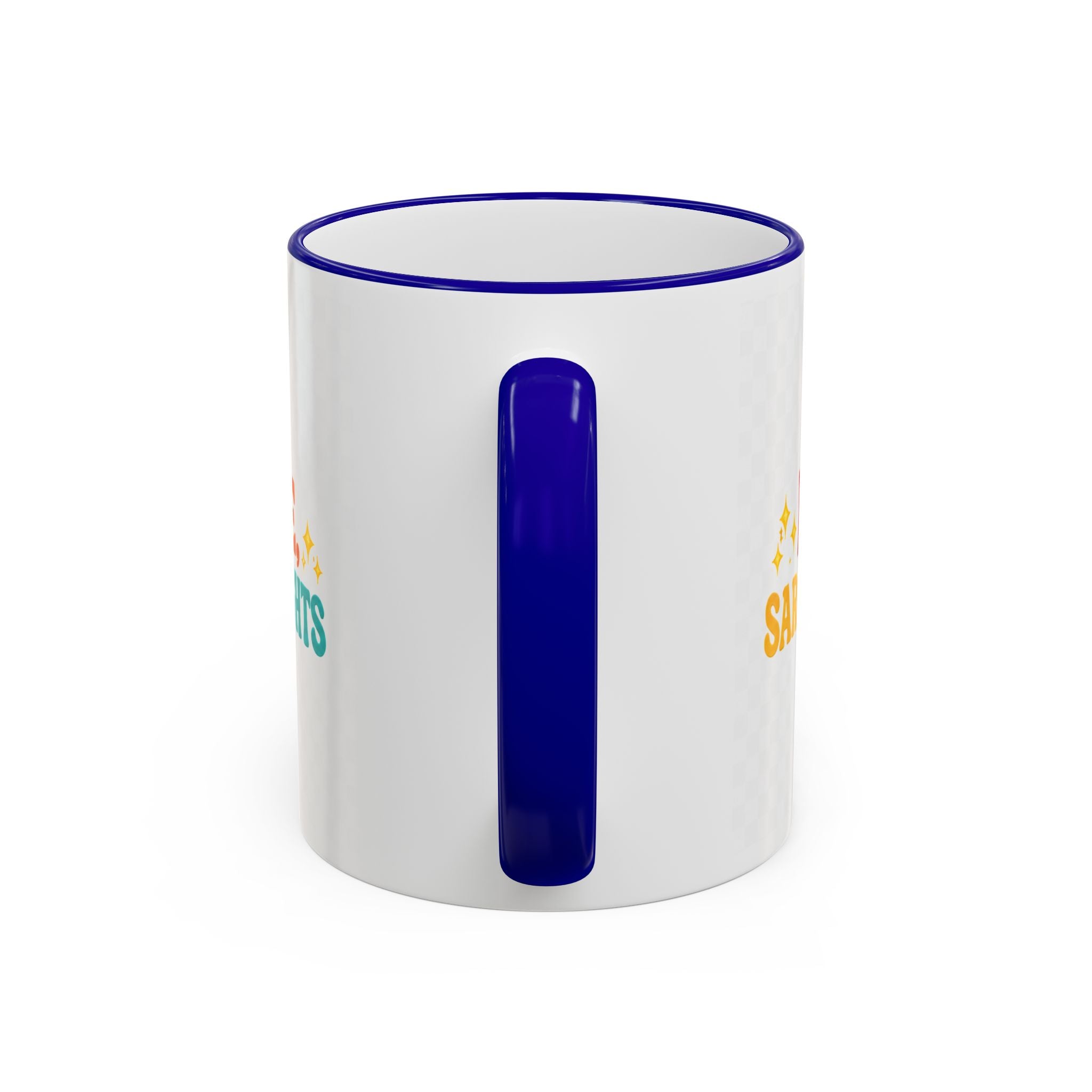 “Run on Caffeine, Chaos & Inappropriate Thoughts” Accent Funny Mug