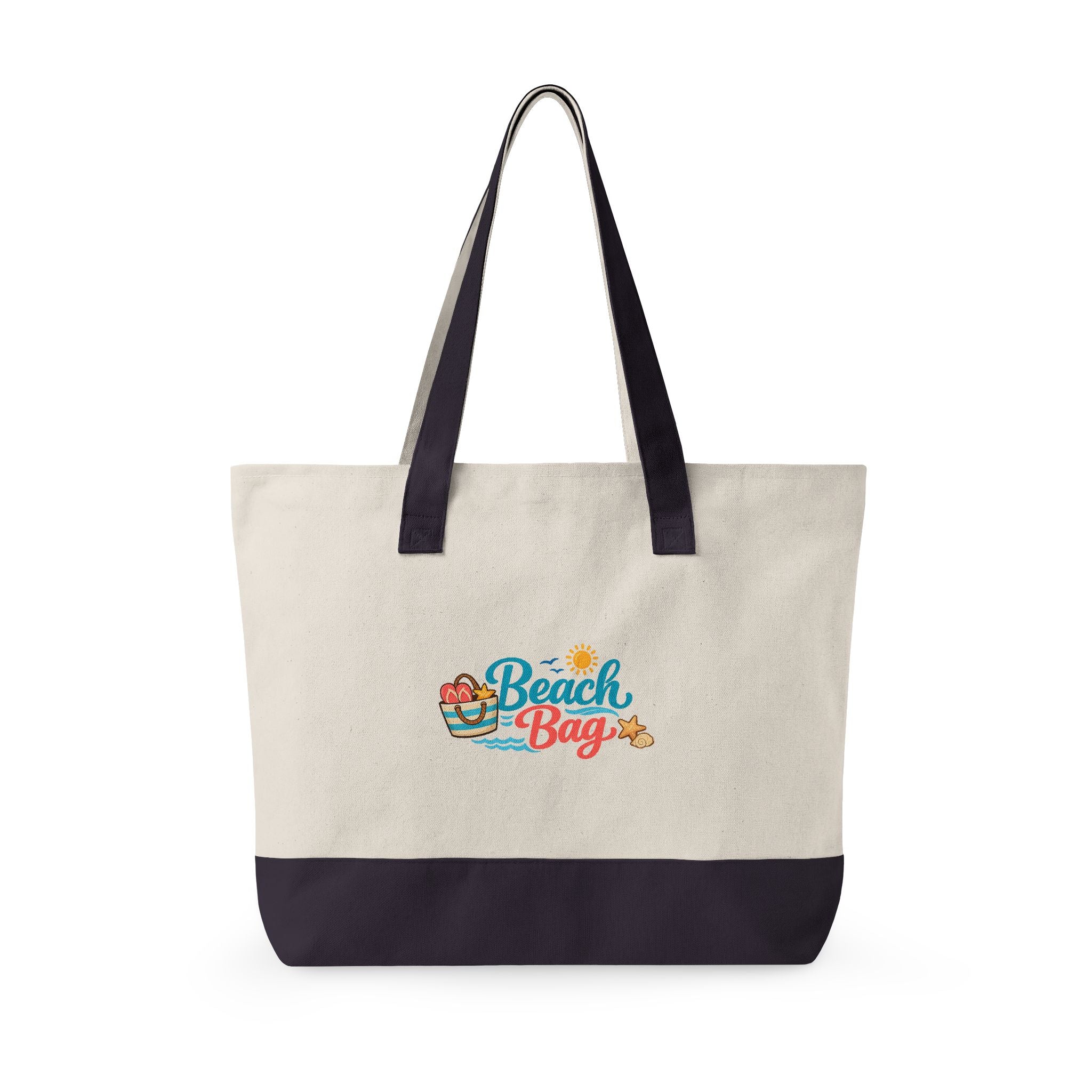Floral Sugar Skull & 'Beach Bag' Zippered Tote