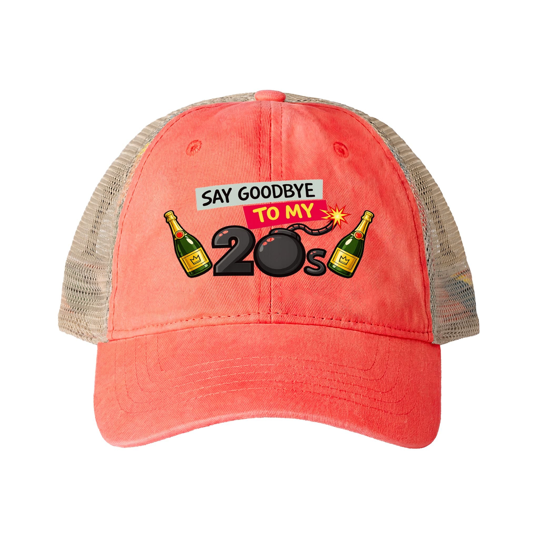 Good-Bye To My 20's Women's Washed Mesh-Back Cap