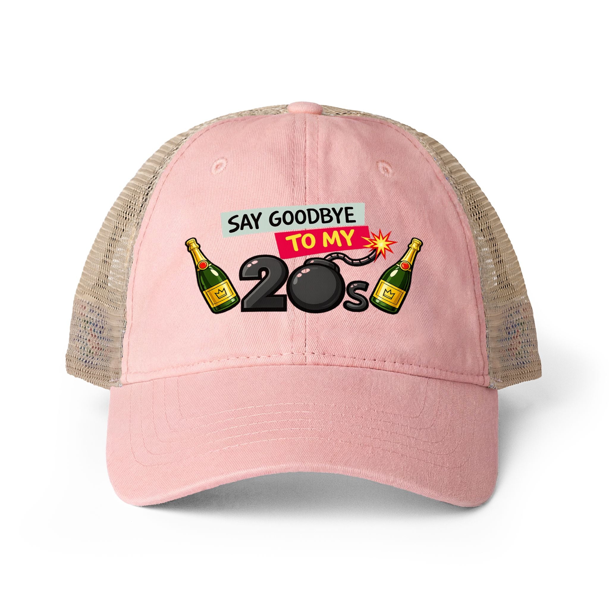 Good-Bye To My 20's Women's Washed Mesh-Back Cap