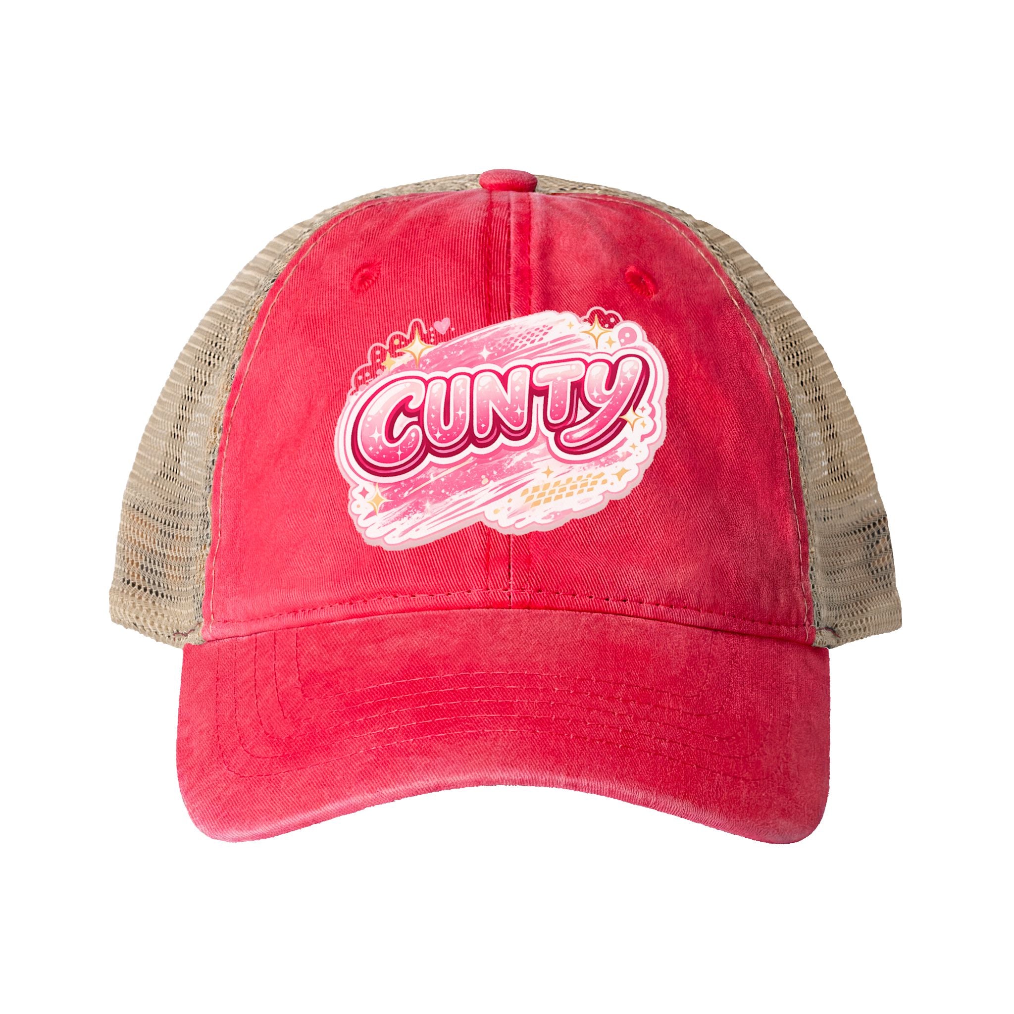 CUNTY Women's Washed Mesh-Back Cap
