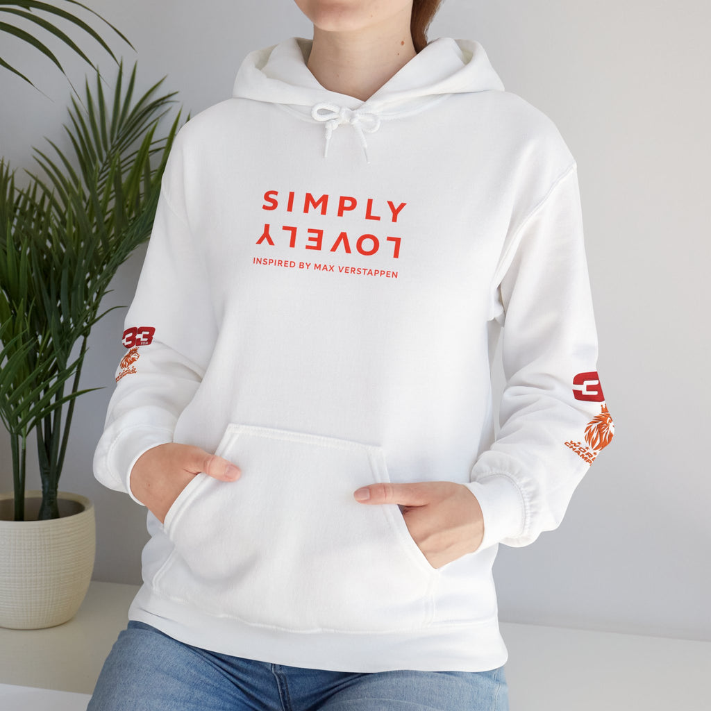 Hoodie - "SIMPLY LOVELY" Graphic Hoodie with Red Tiger Logo