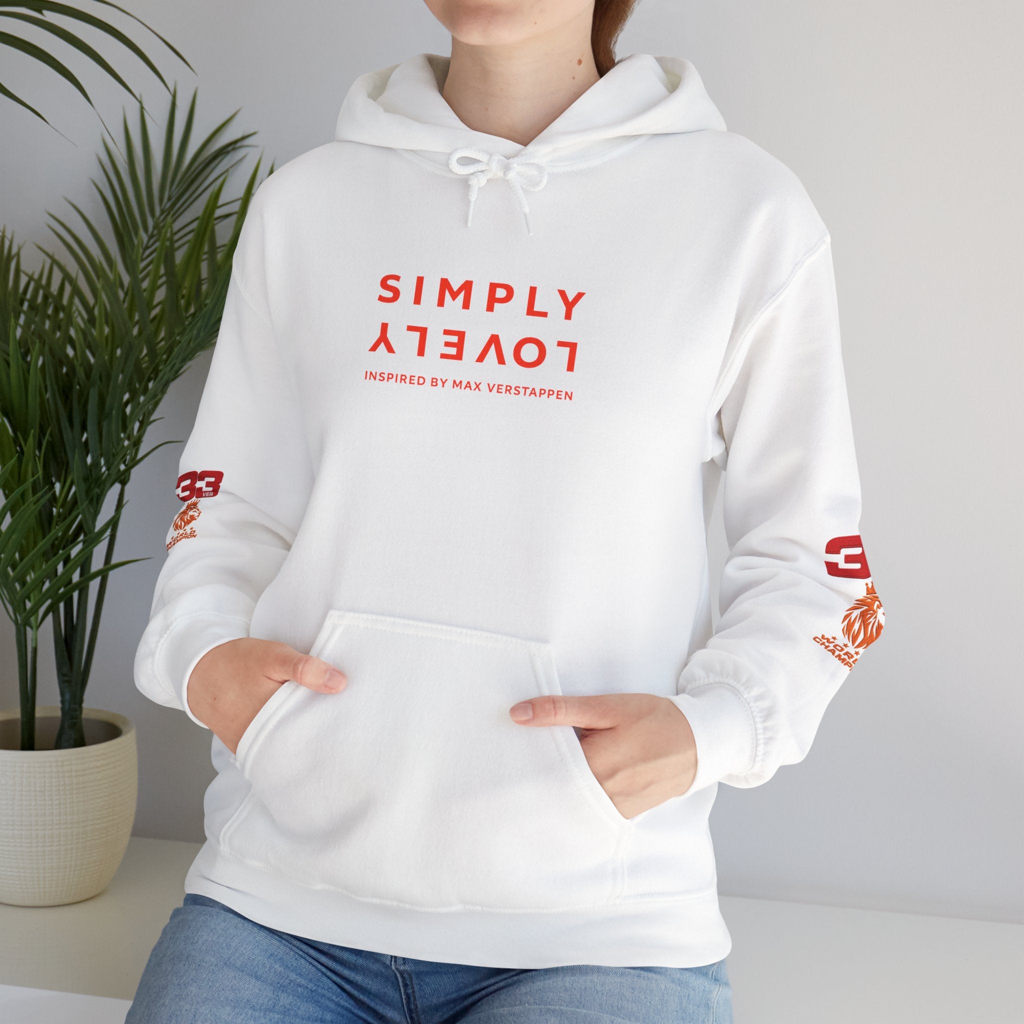 Hoodie - "SIMPLY LOVELY" Graphic Hoodie with Red Tiger Logo