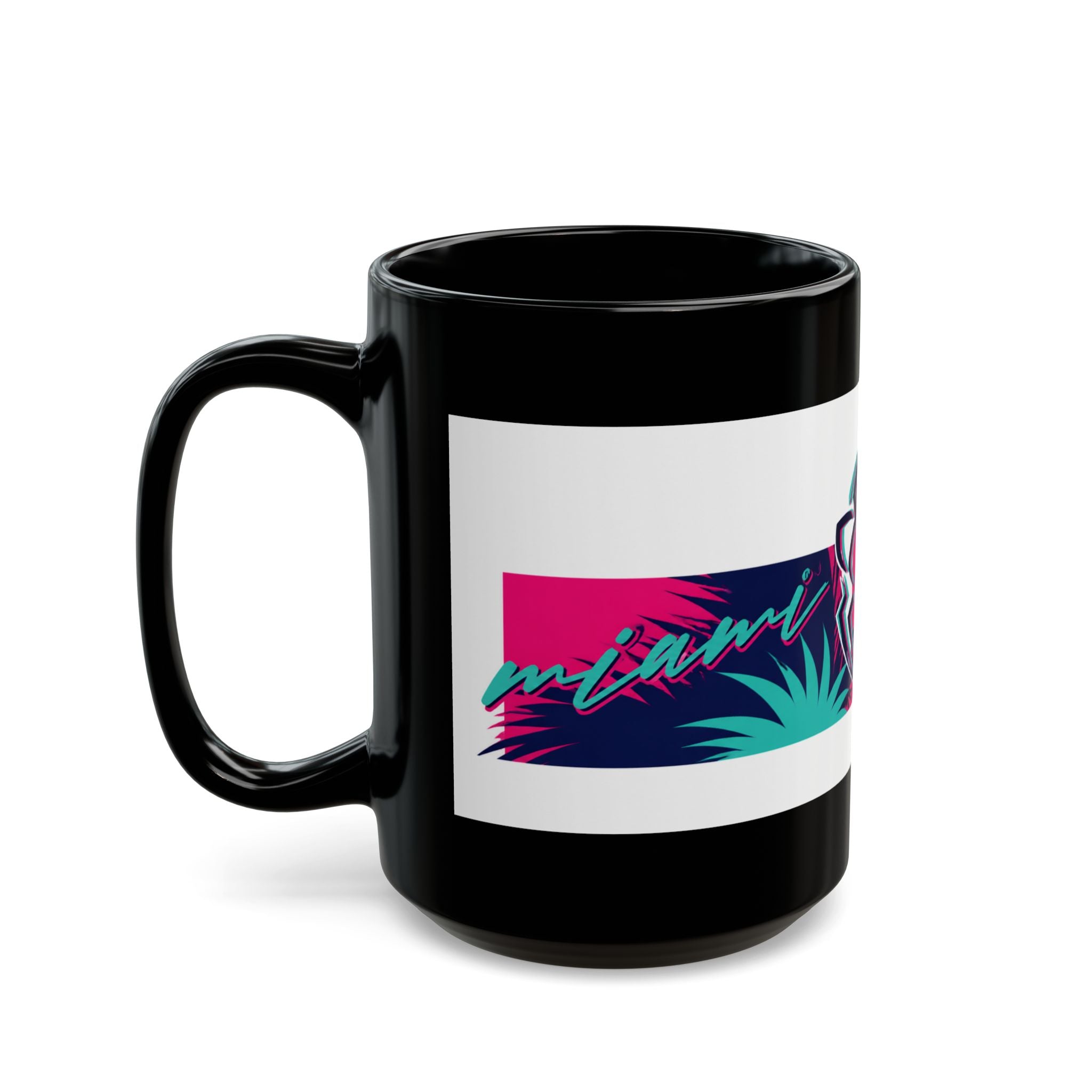 Max Verstappen Unleash The Lion Miami Palms Black Mug (11oz, 15oz)