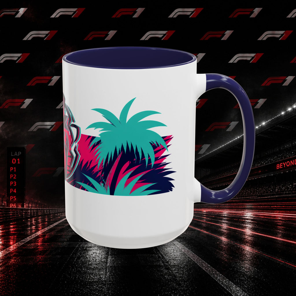 Verstappen Tropical Viper Accent Coffee Mug — Neon Palm Beach Design