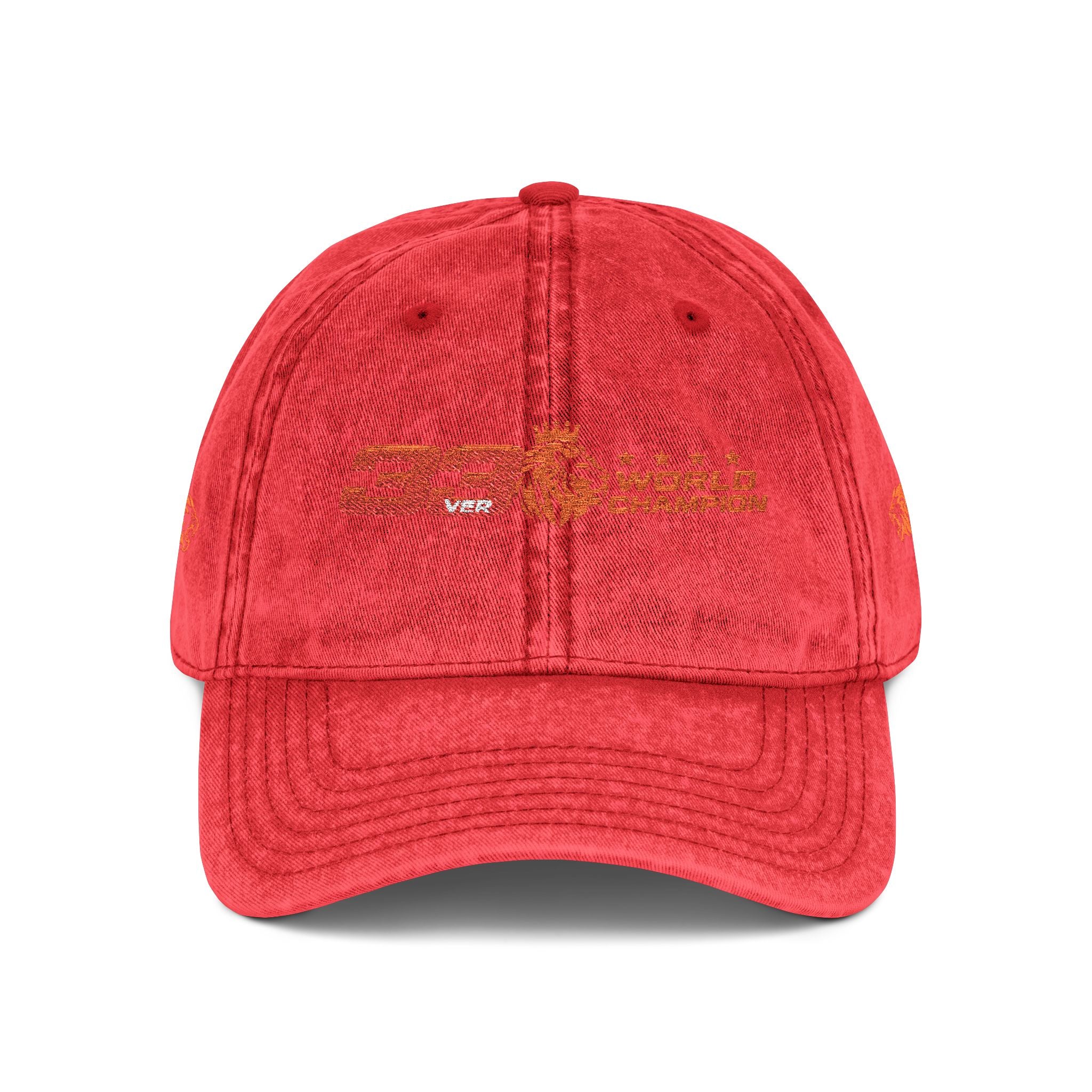 Unleash The Lion #33 Max Verstappen Vintage Embroidered Baseball Cap – Distressed Retro Logo Hat