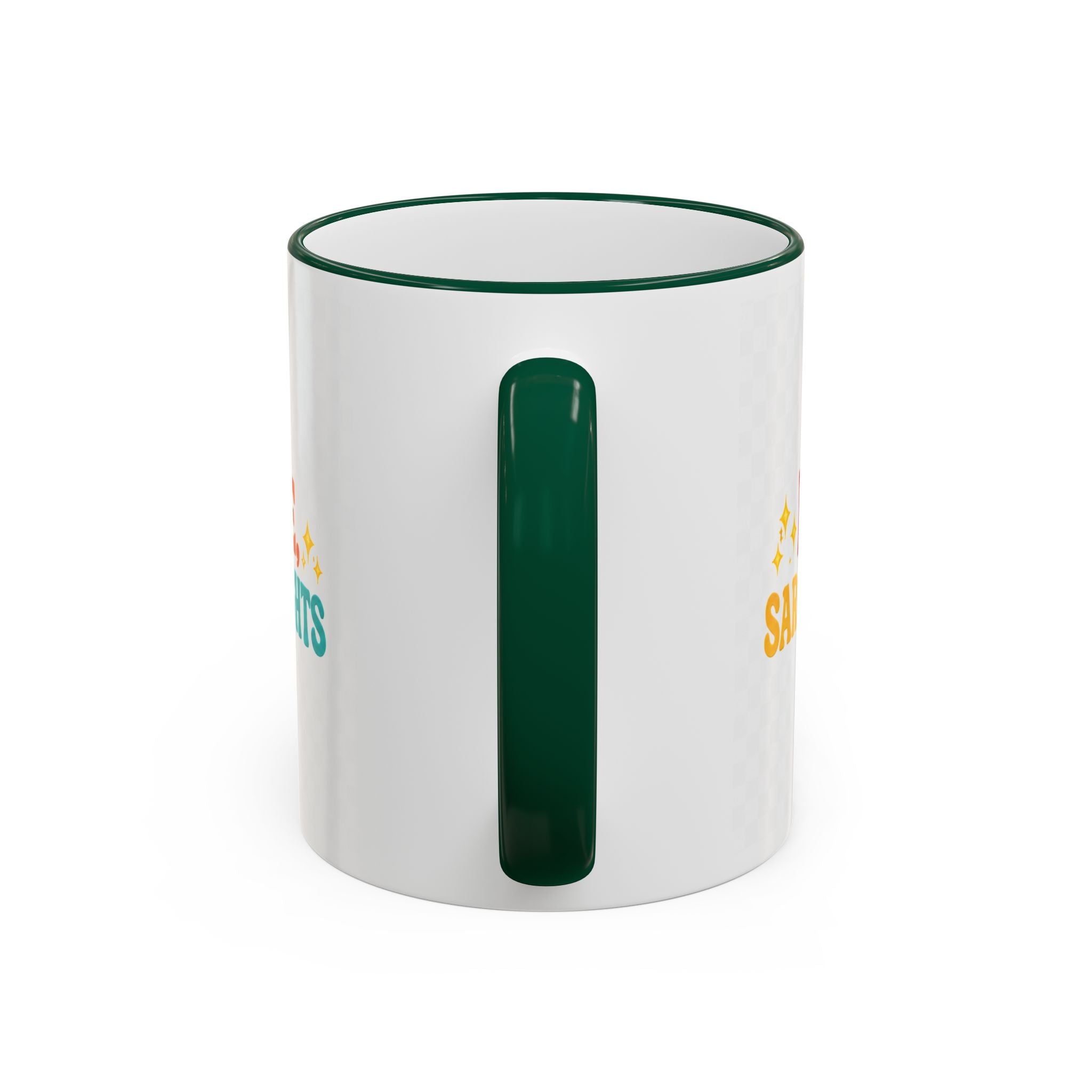 “Run on Caffeine, Chaos & Inappropriate Thoughts” Accent Funny Mug