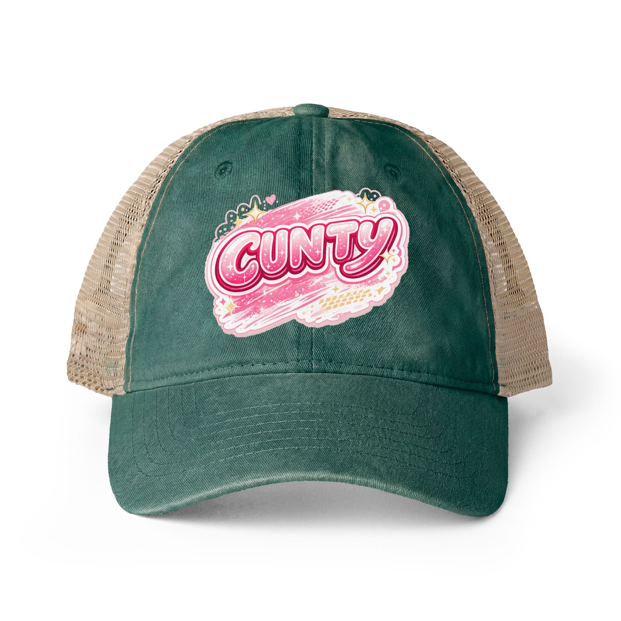 CUNTY Women's Washed Mesh-Back Cap
